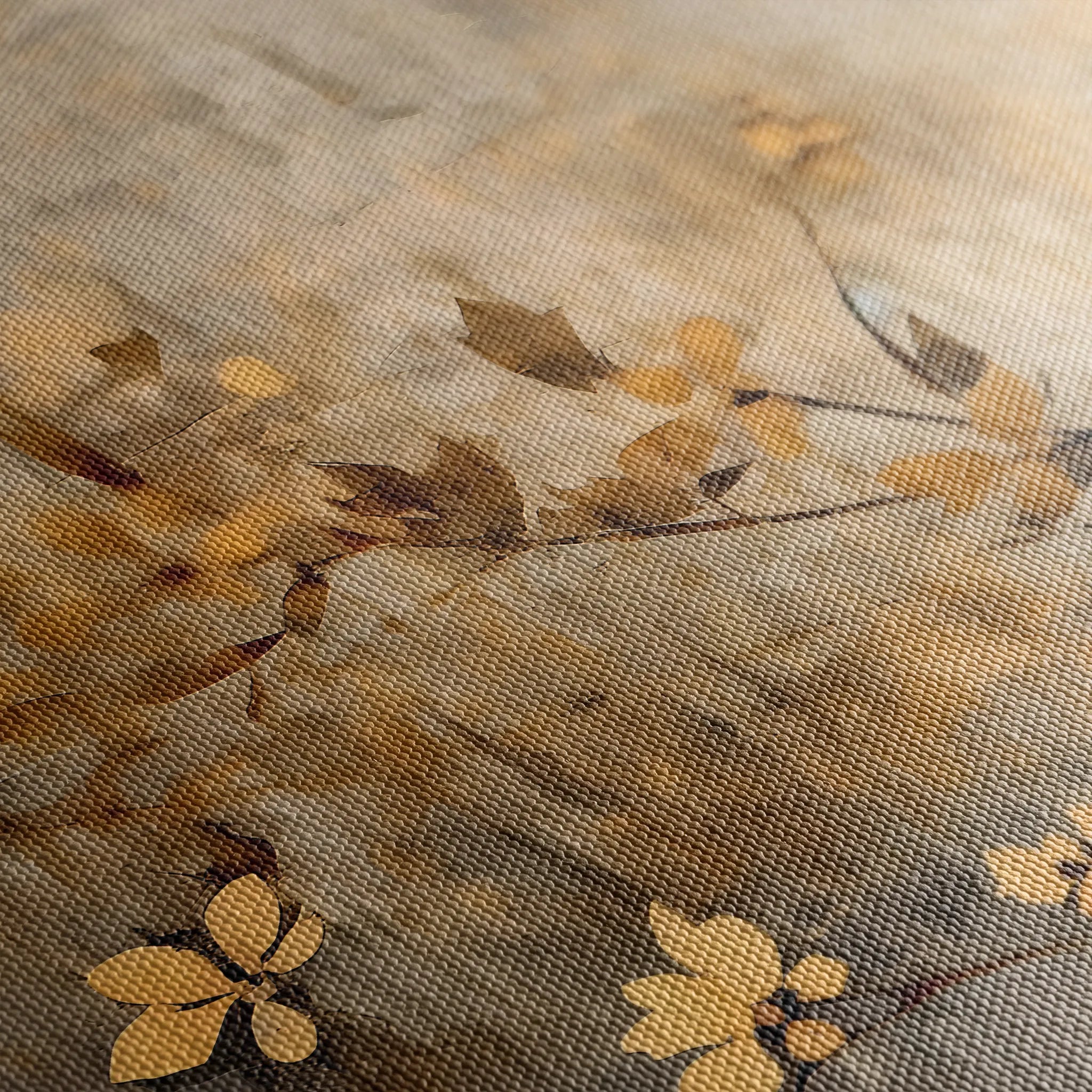 Floral 015 Canvas Art 60 x 40 cm / Black