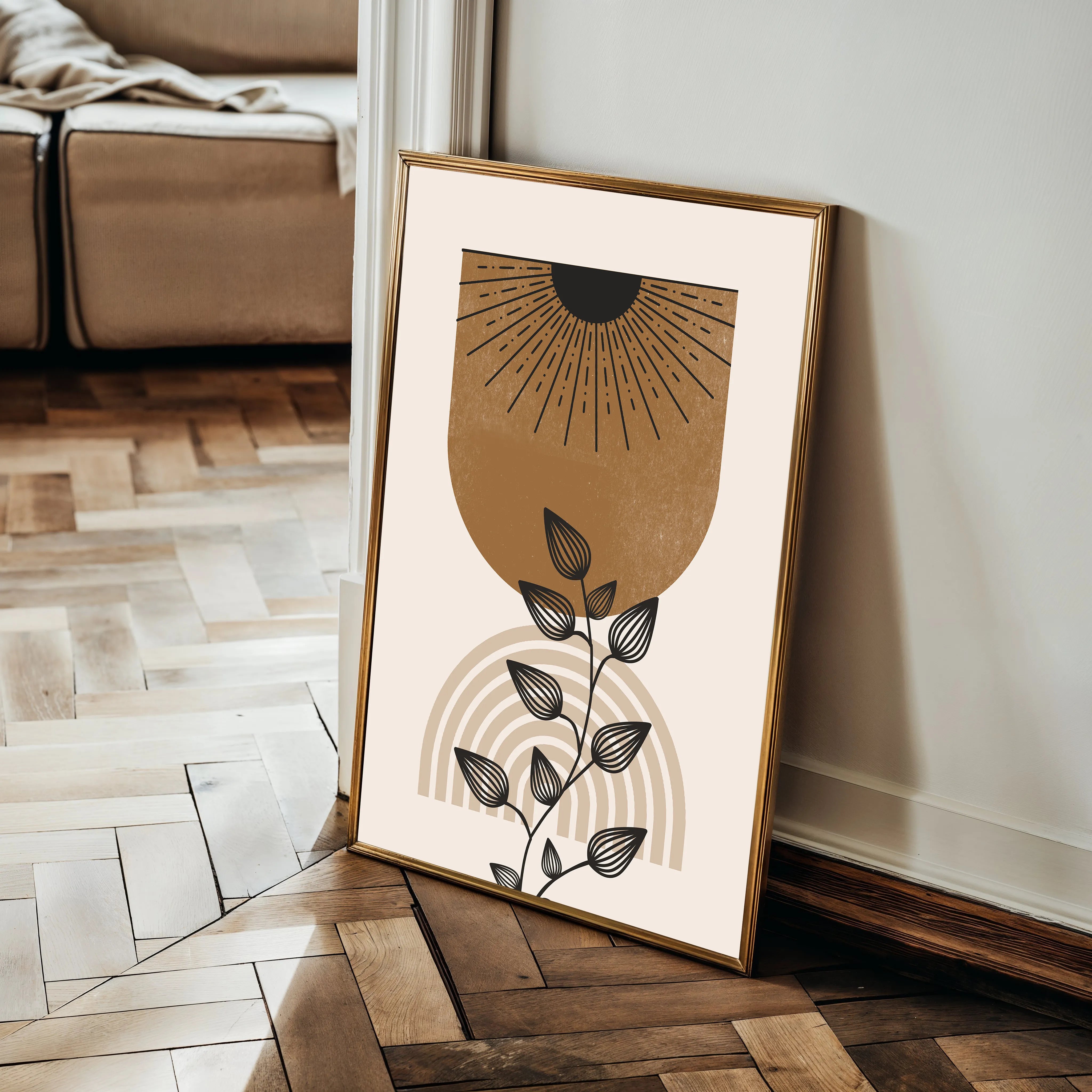 Boho 016 Canvas Art 60 x 40 cm / Black