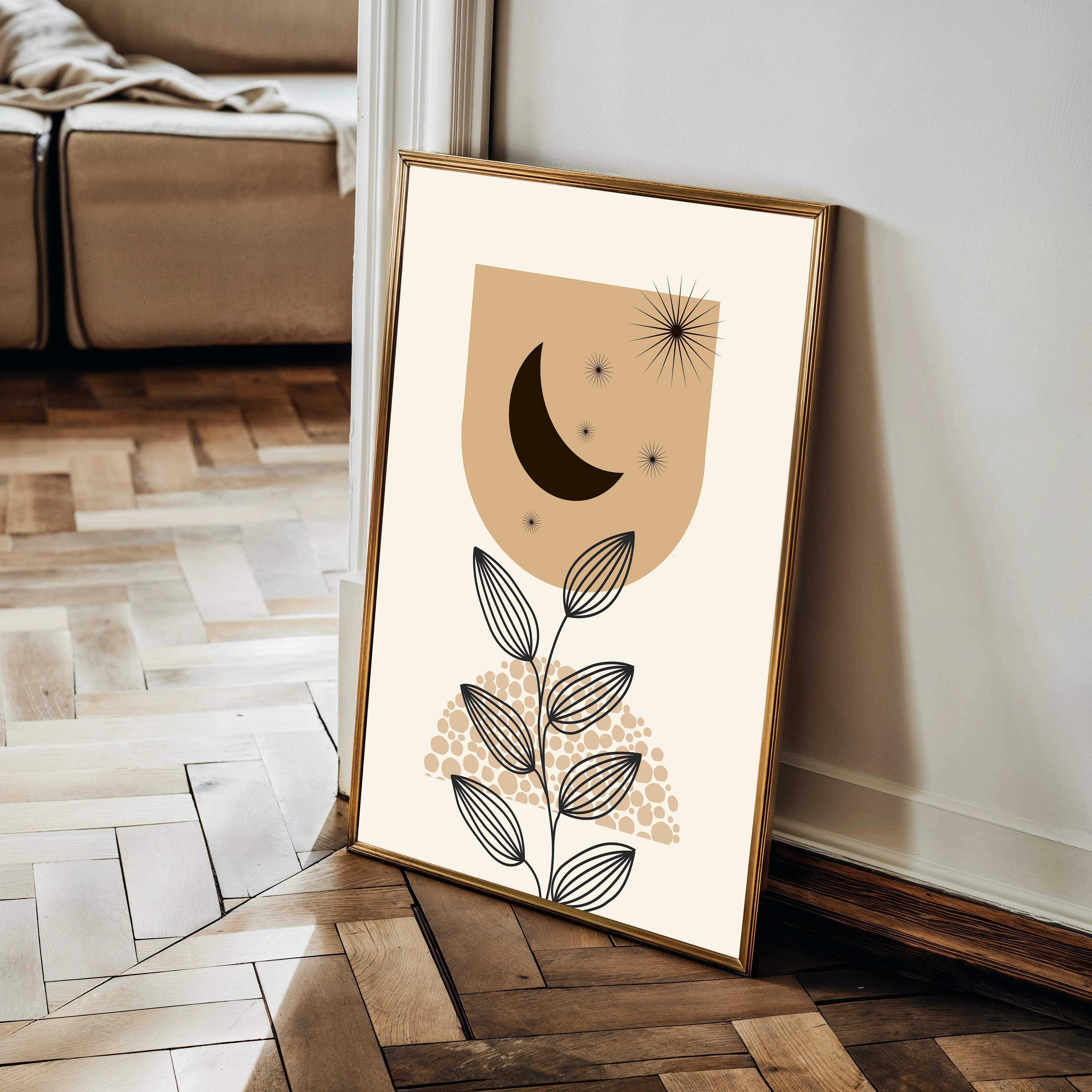 Boho 017 Canvas Art 60 x 40 cm / Black