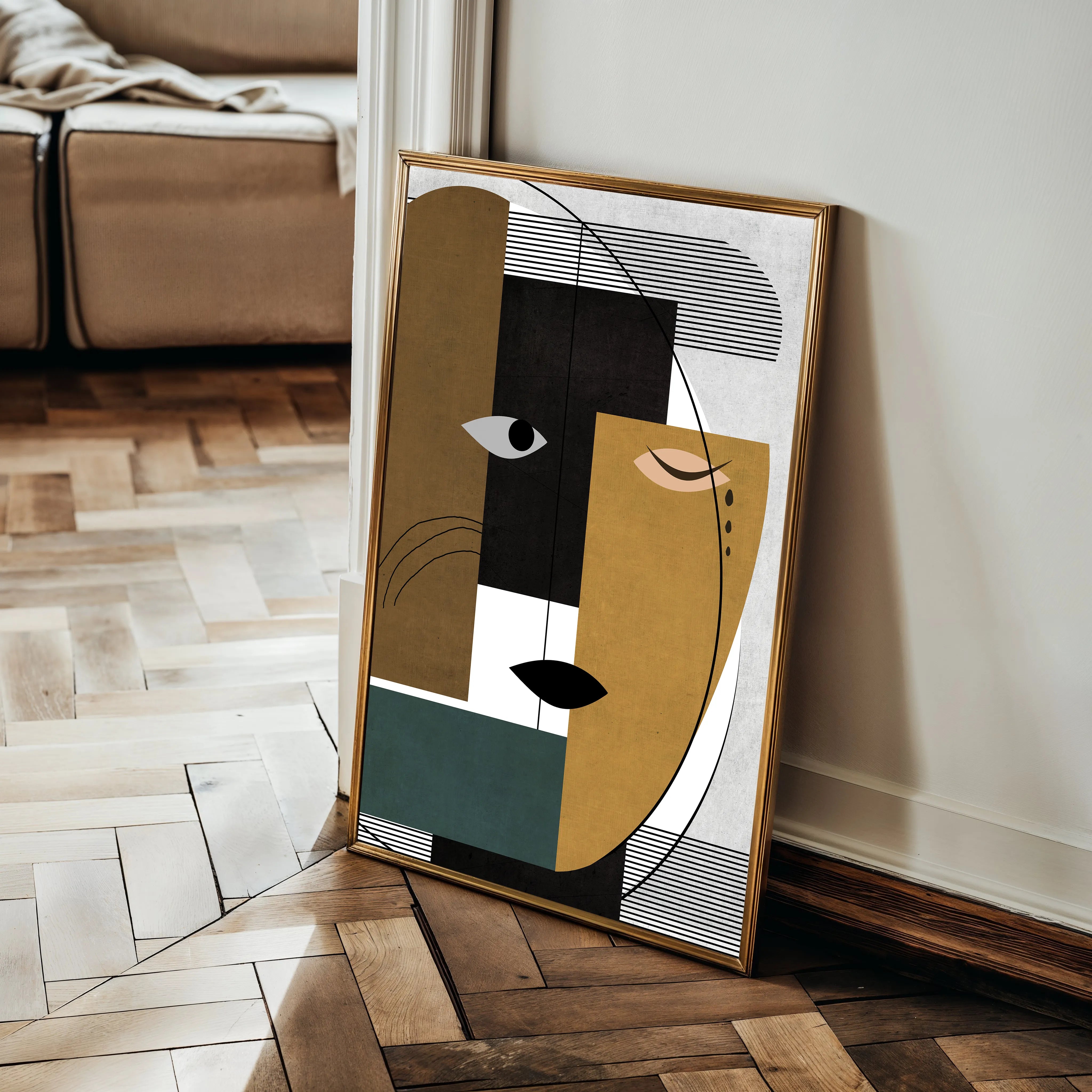 Portrait 017 Canvas Art 60 x 40 cm / Black