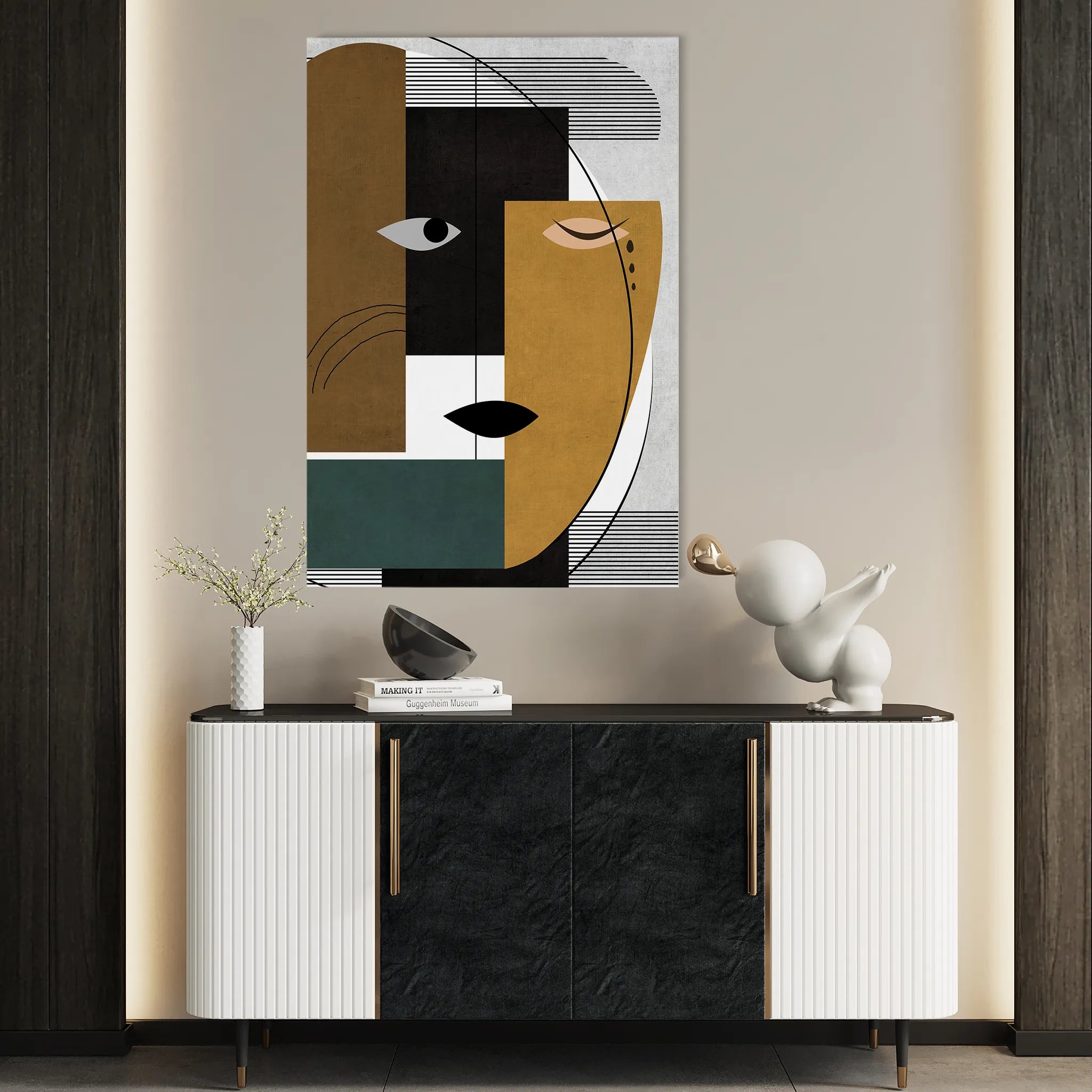 Portrait 017 Canvas Art 60 x 40 cm / Black