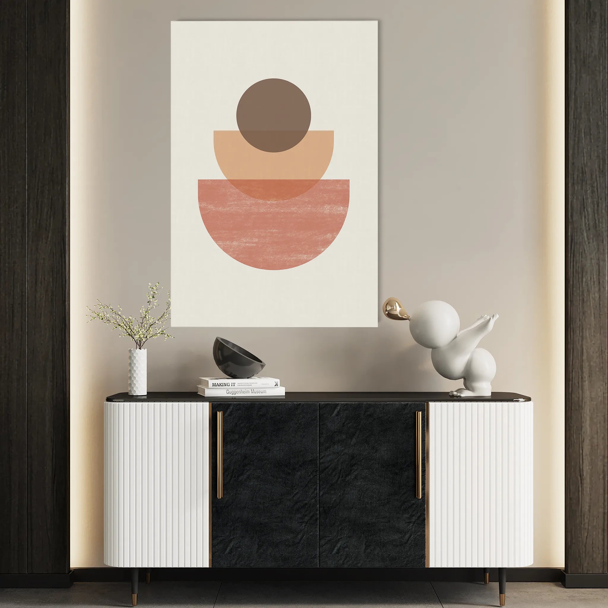 Boho 018 Canvas Art 60 x 40 cm / Black