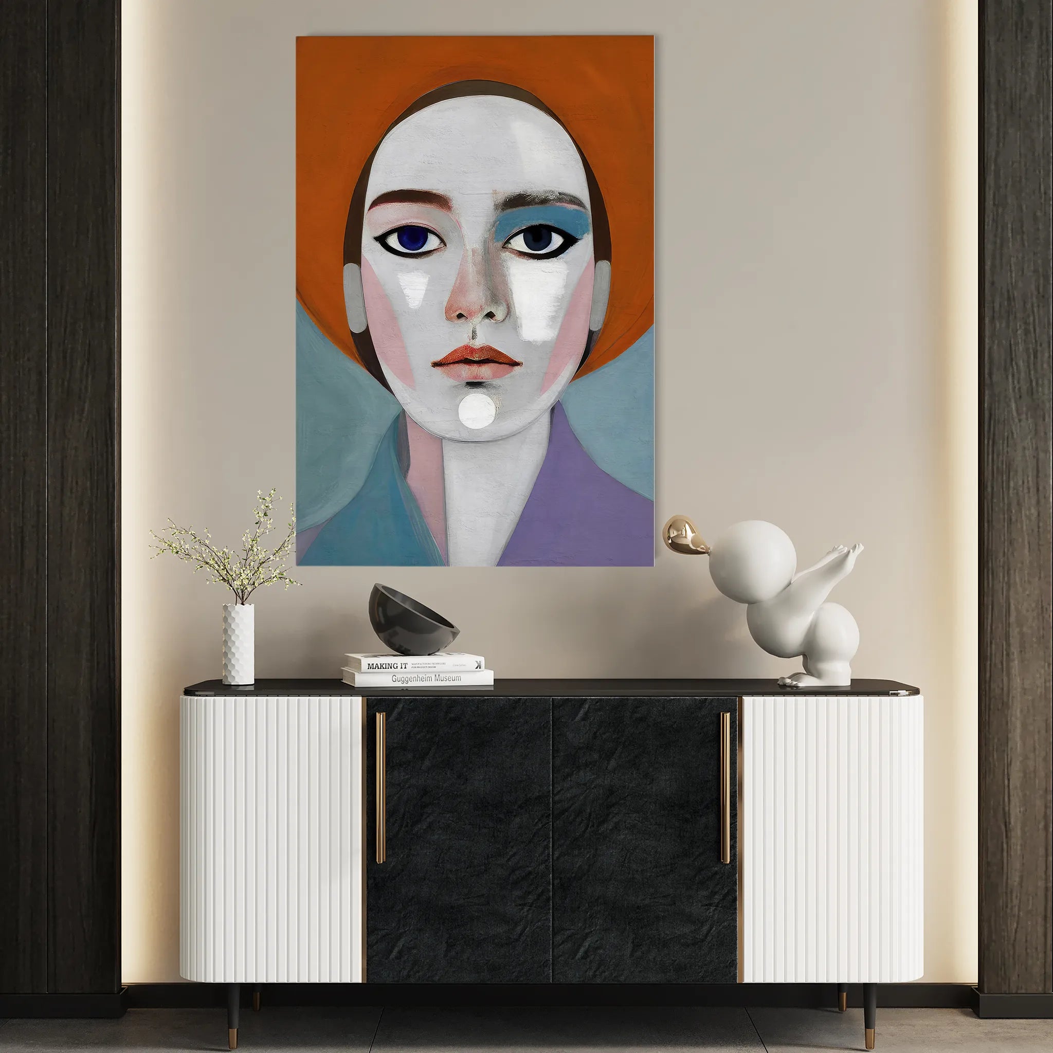 Portrait 018 Canvas Art 60 x 40 cm / Black