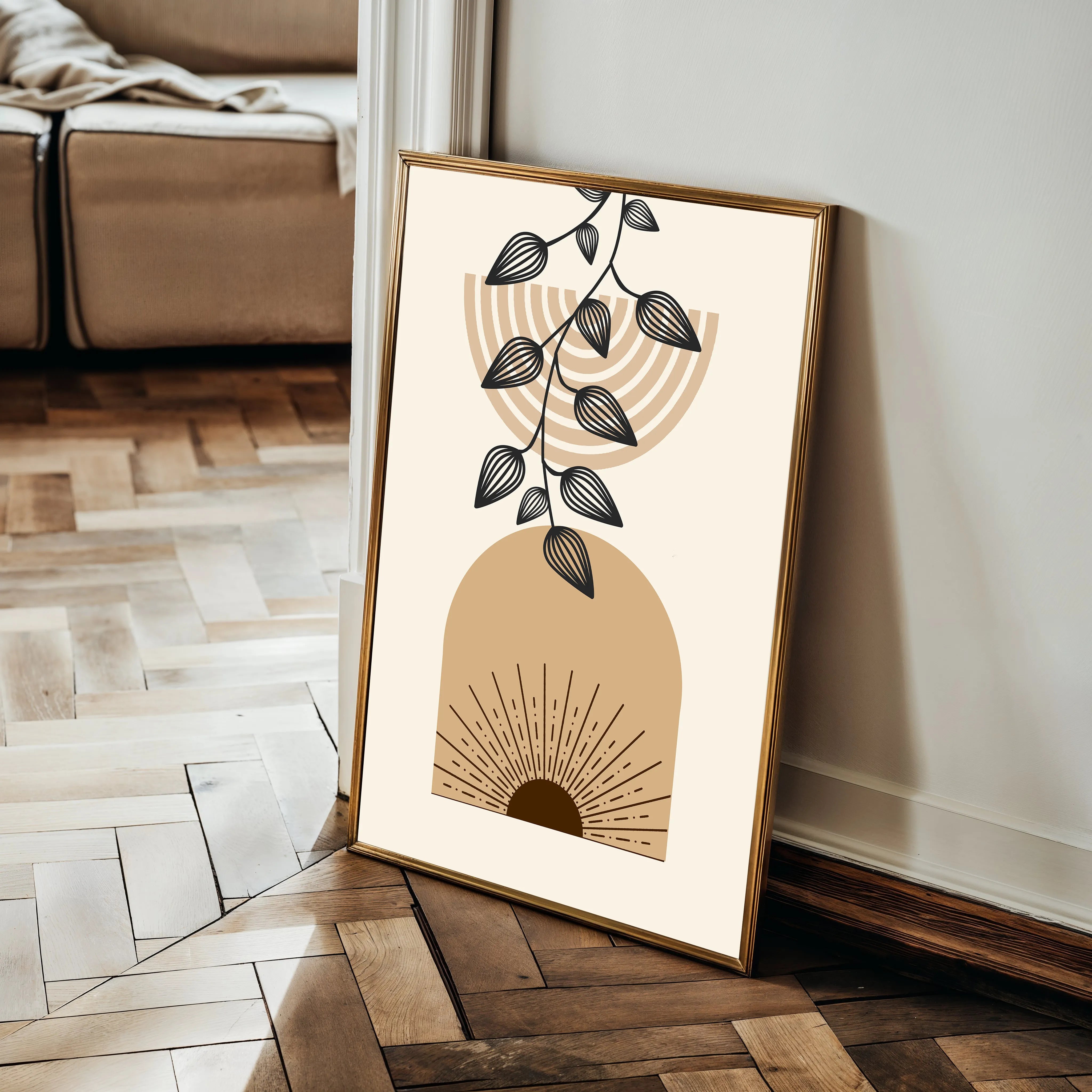 Boho 019 Canvas Art 60 x 40 cm / Black