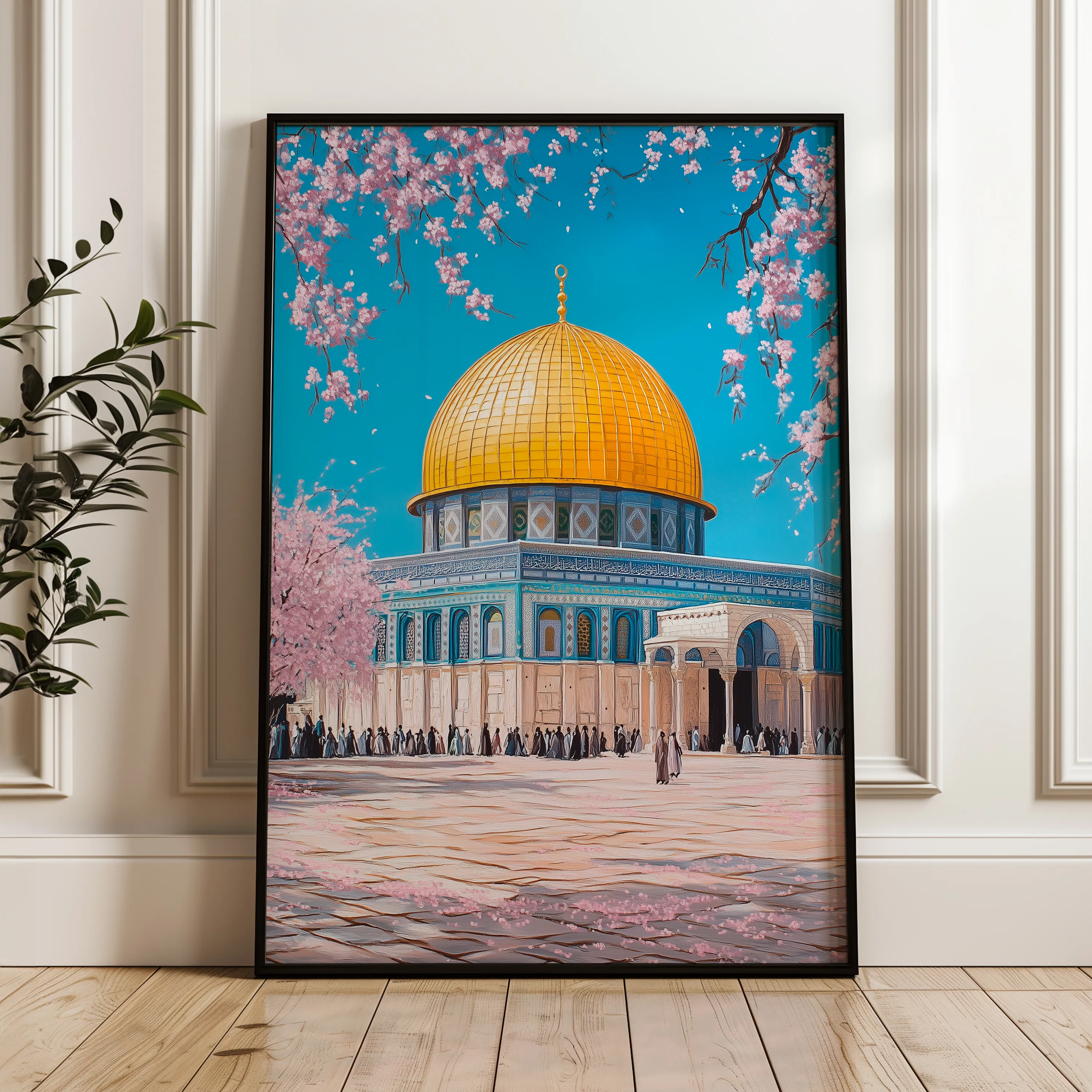 Palestine 019 Canvas Art 60 x 40 cm / Black