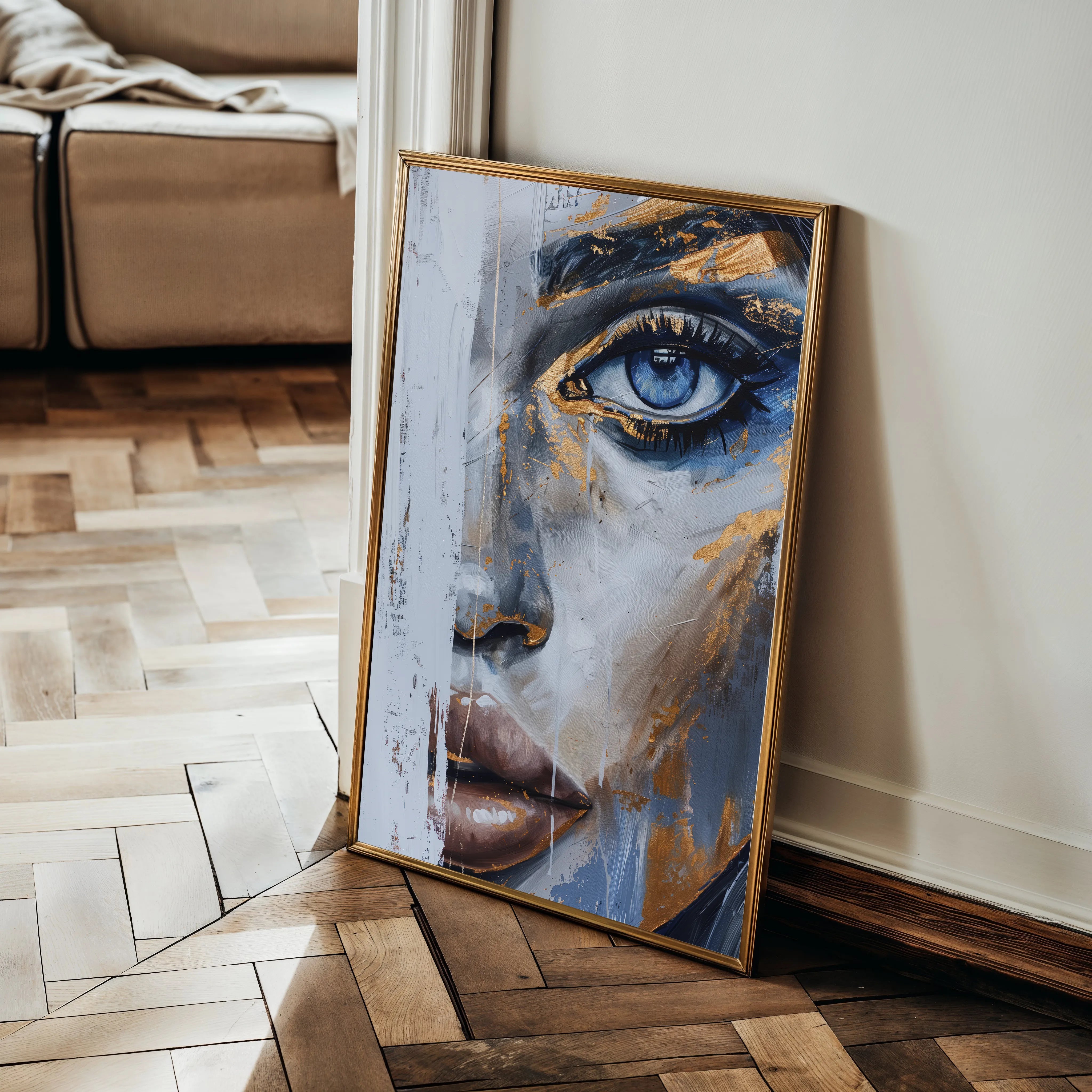Portrait 019 Canvas Art 60 x 40 cm / Black