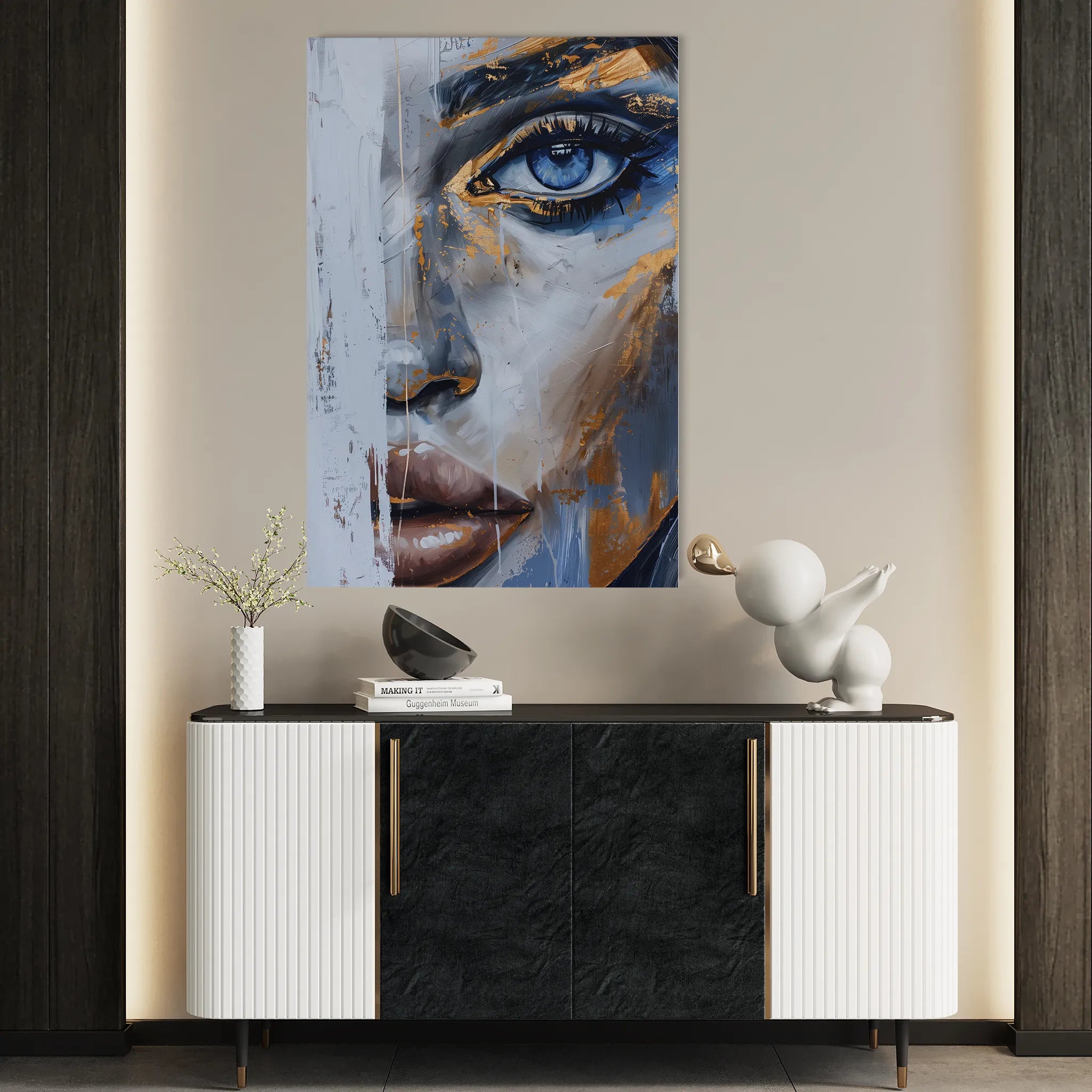 Portrait 019 Canvas Art 60 x 40 cm / Black