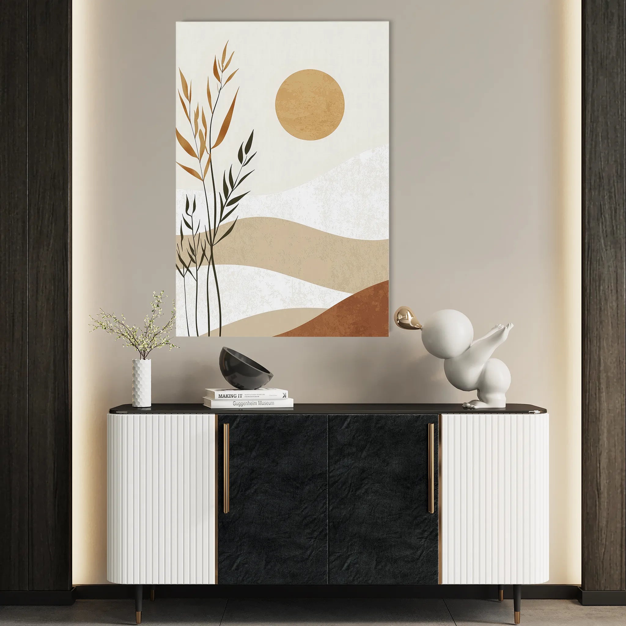 Boho 020 Canvas Art 60 x 40 cm / Black