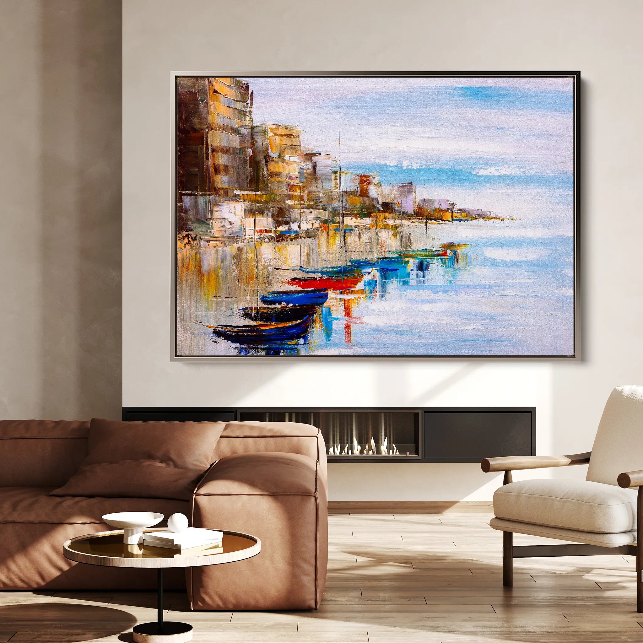 Landscape 020 Canvas Art 60 x 40 cm / Black