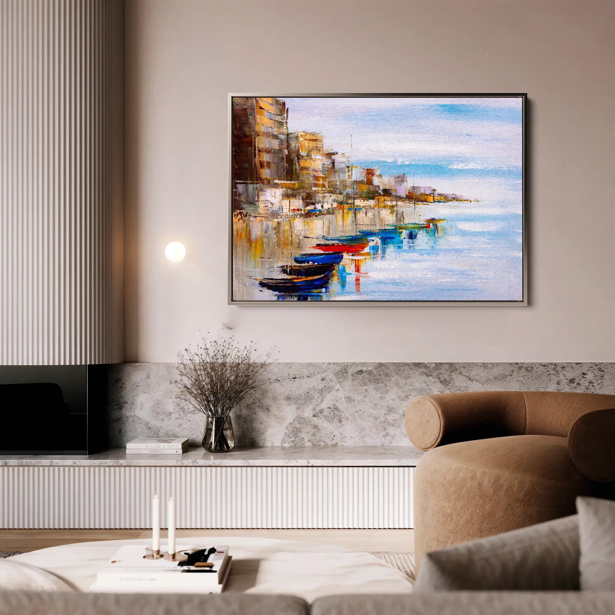 Landscape 020 Canvas Art 60 x 40 cm / Black