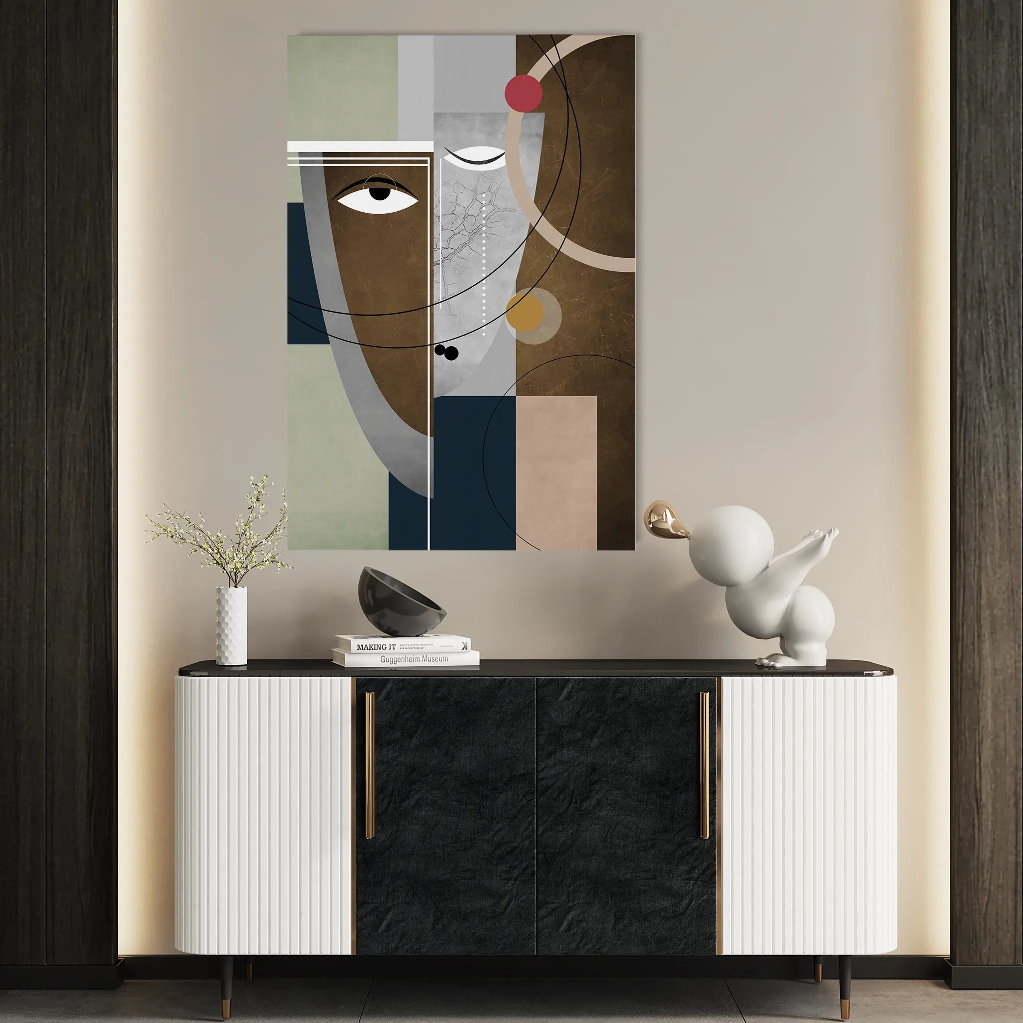 Portrait 020 Canvas Art 60 x 40 cm / Black