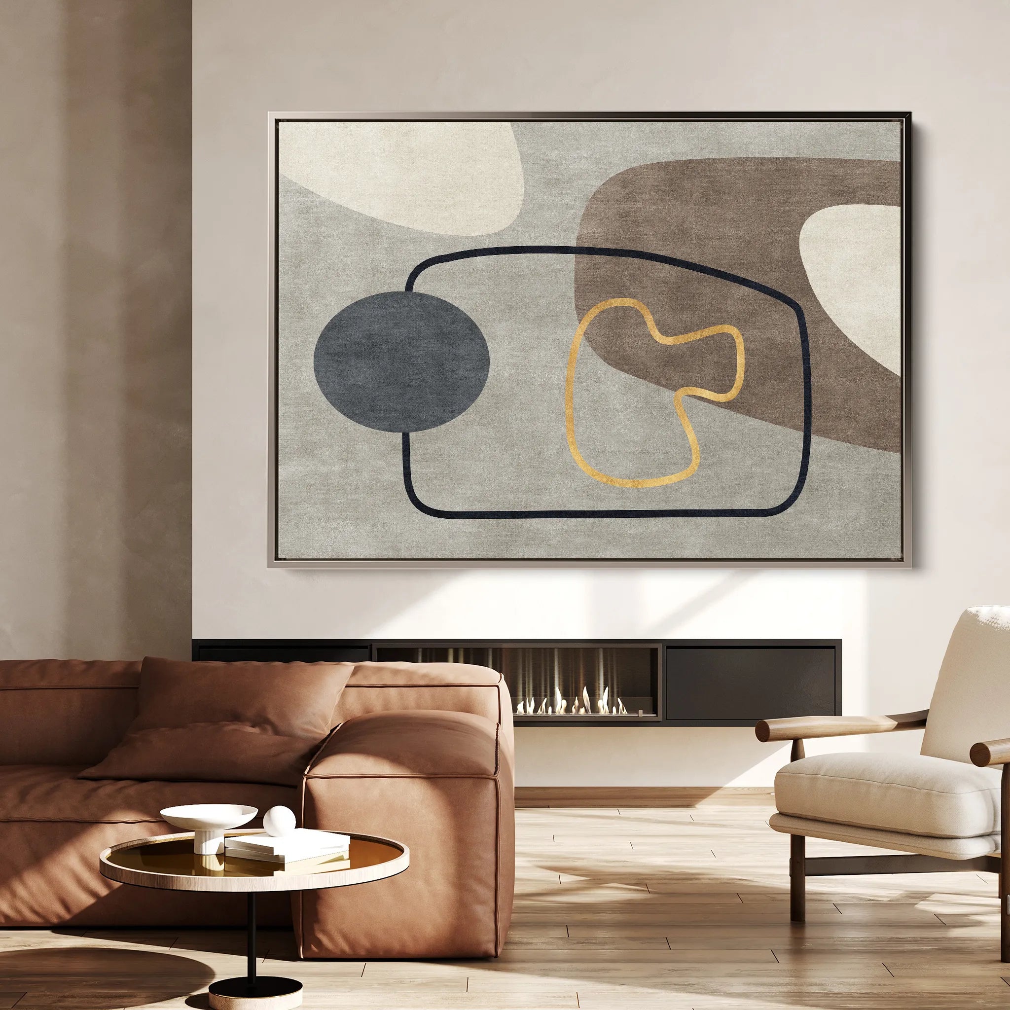 Boho 022 Canvas Art 60 x 40 cm / Black