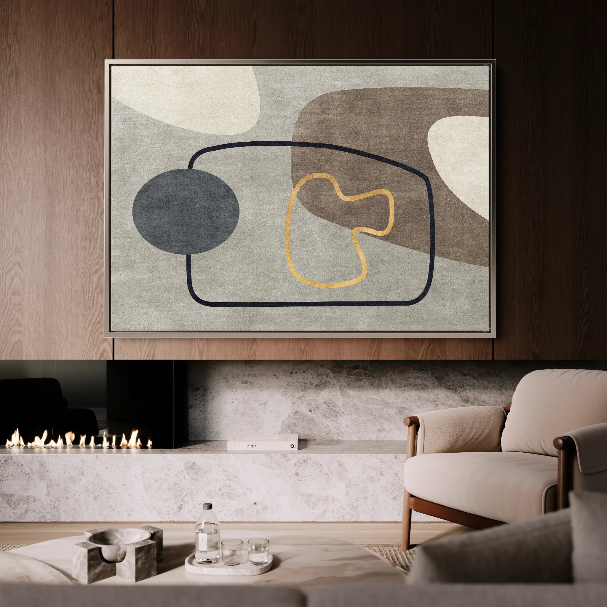 Boho 022 Canvas Art 60 x 40 cm / Black