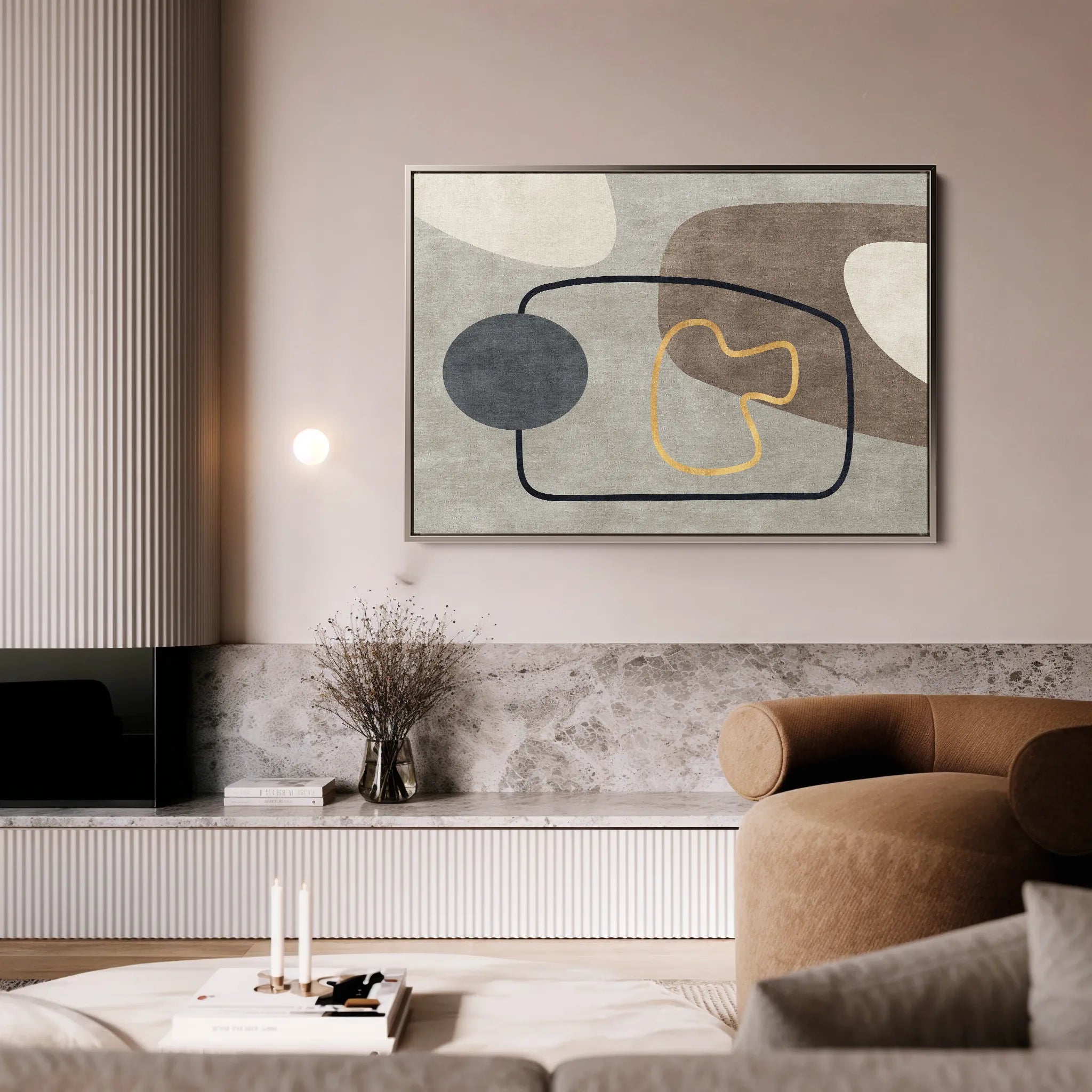 Boho 022 Canvas Art 60 x 40 cm / Black