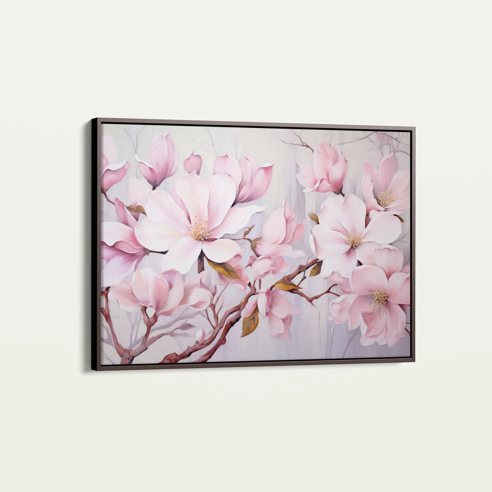 Floral 022 Canvas Art 60 x 40 cm / Black