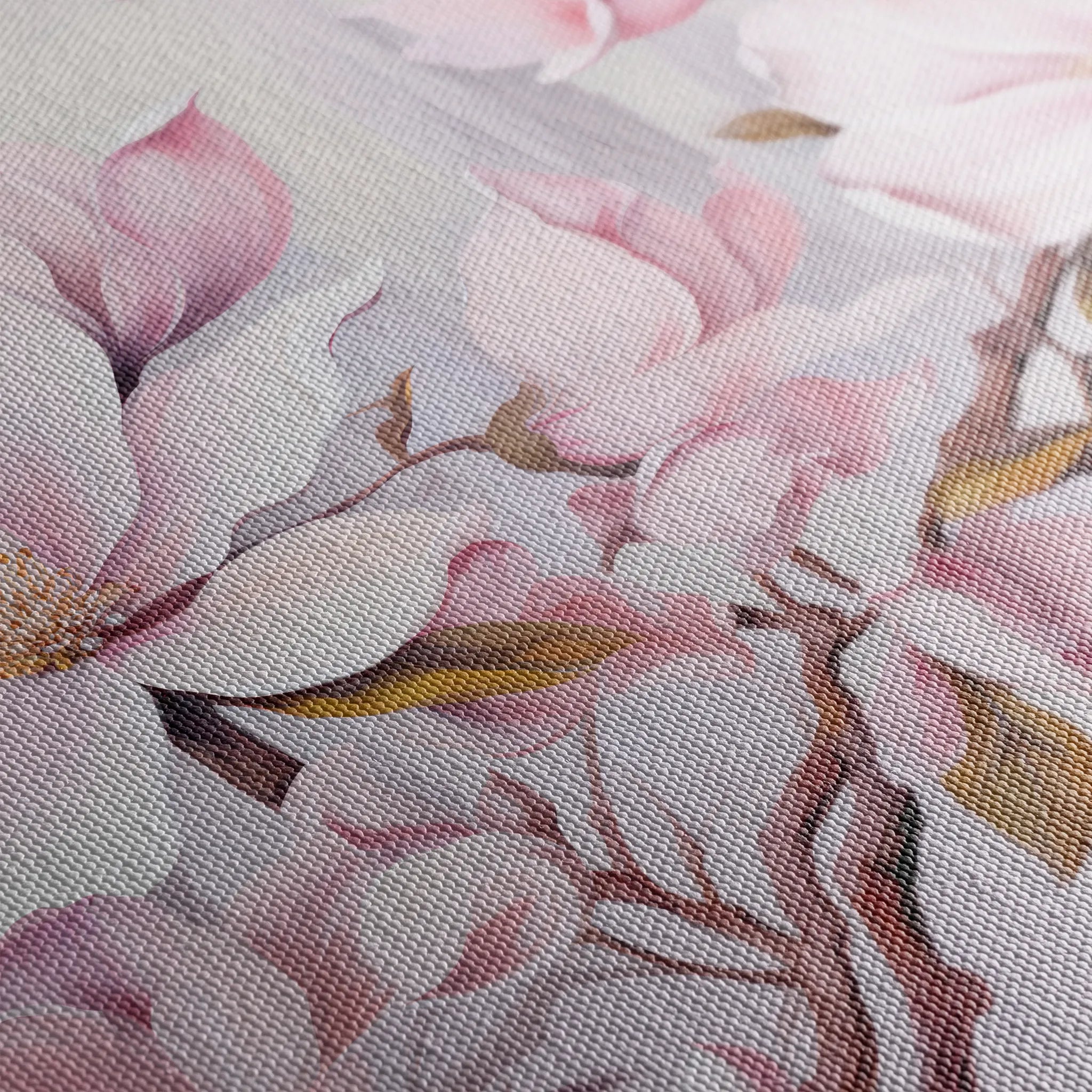 Floral 022 Canvas Art 60 x 40 cm / Black