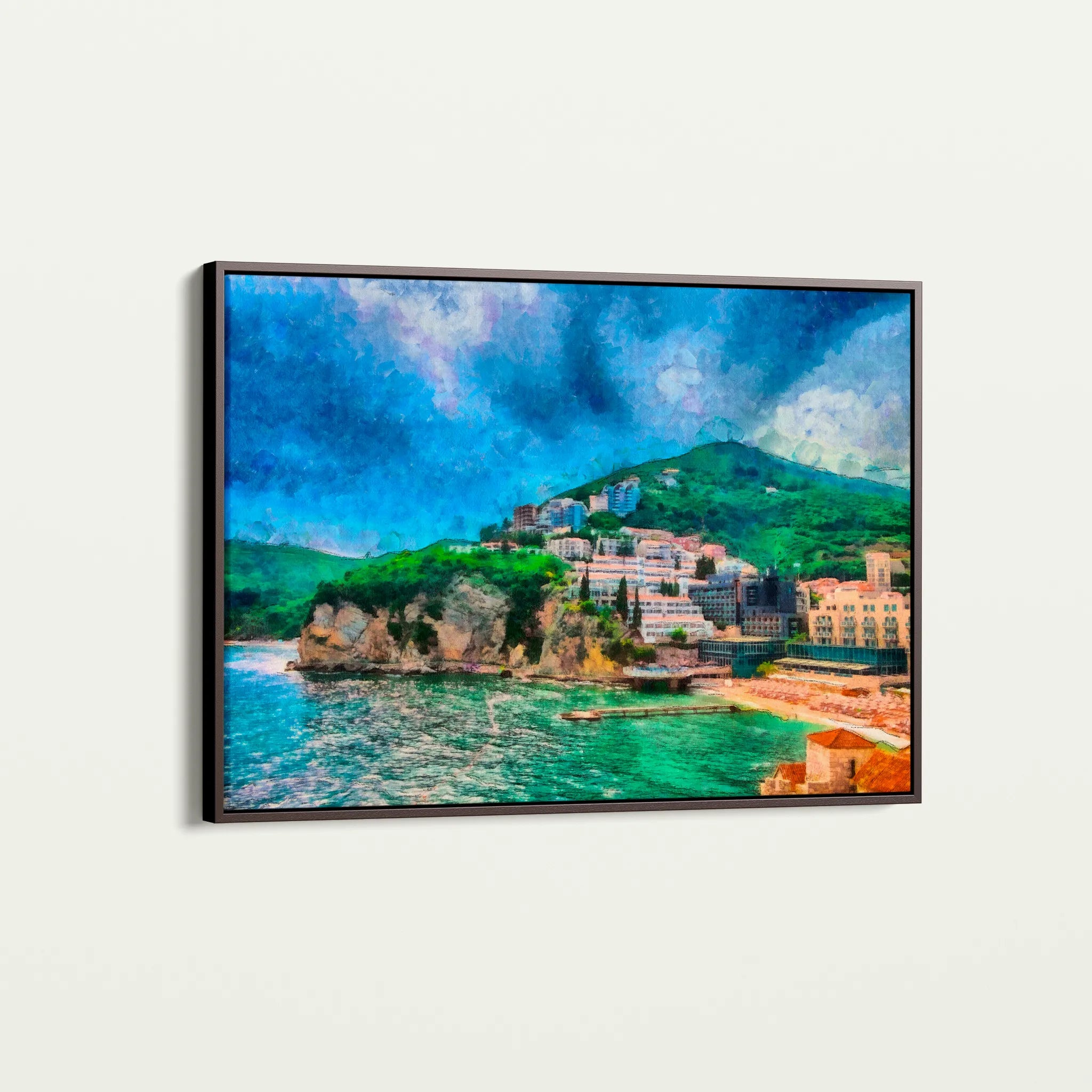 Landscape 022 Canvas Art 60 x 40 cm / Black