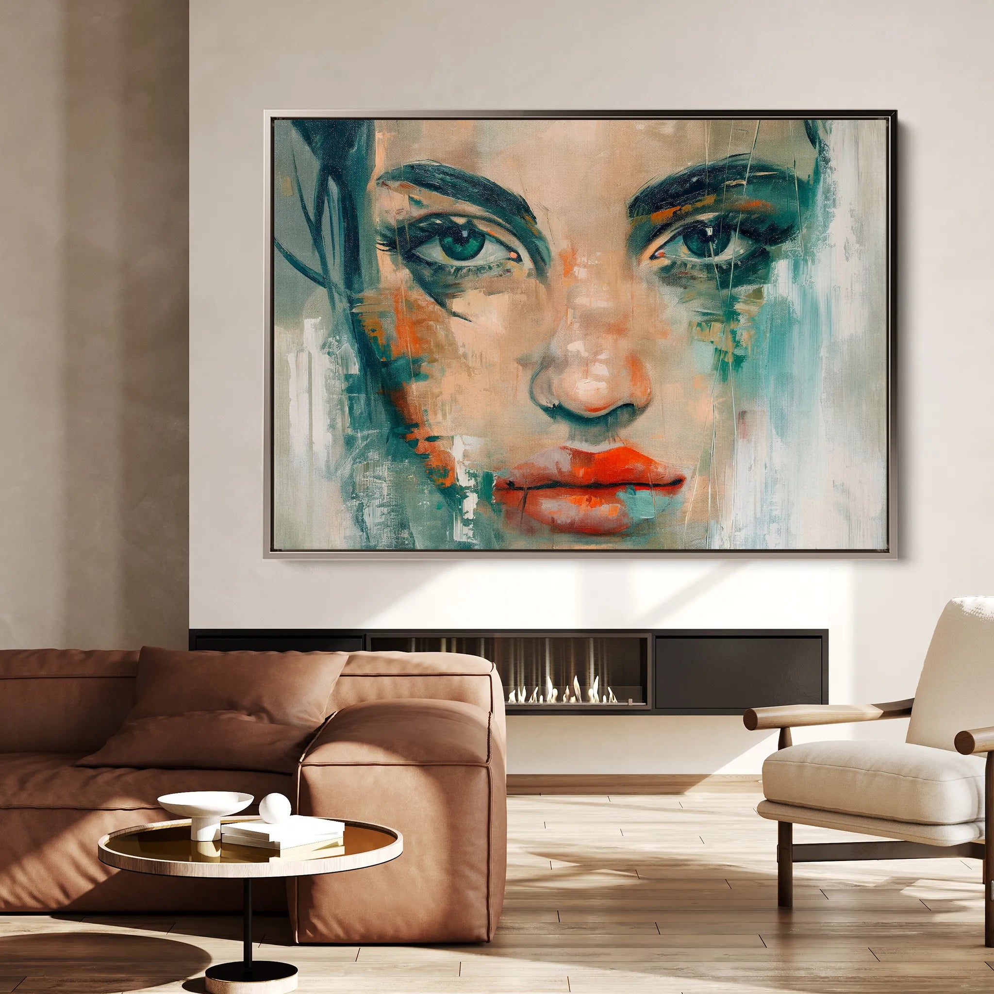 Portrait 022 Canvas Art 60 x 40 cm / Black