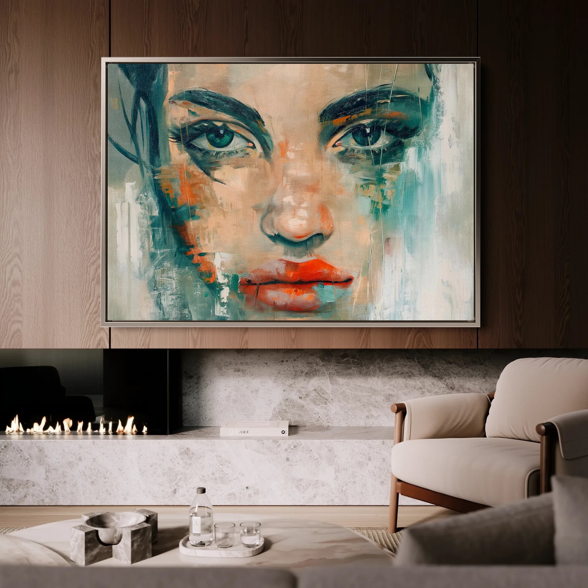 Portrait 022 Canvas Art 60 x 40 cm / Black