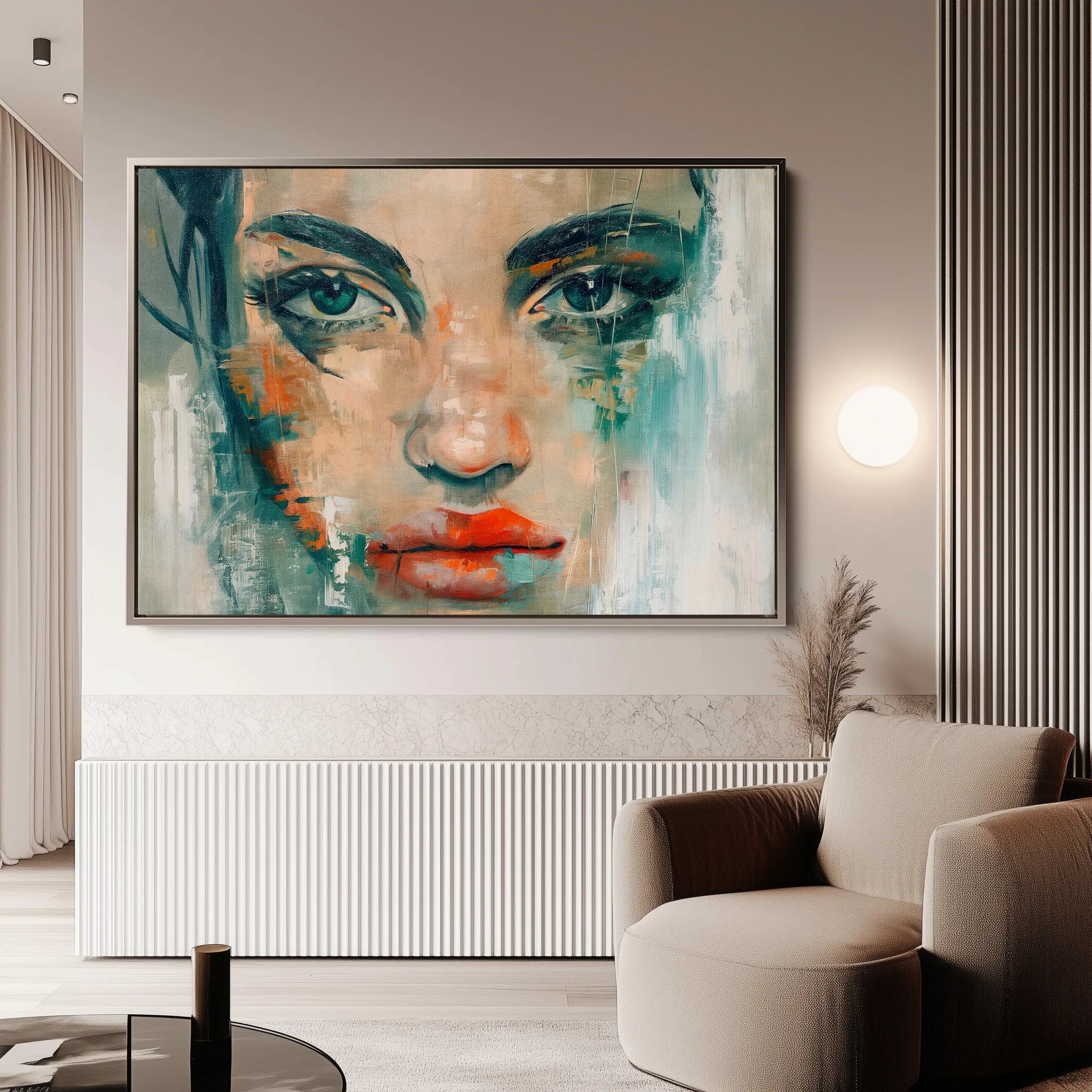 Portrait 022 Canvas Art 60 x 40 cm / Black