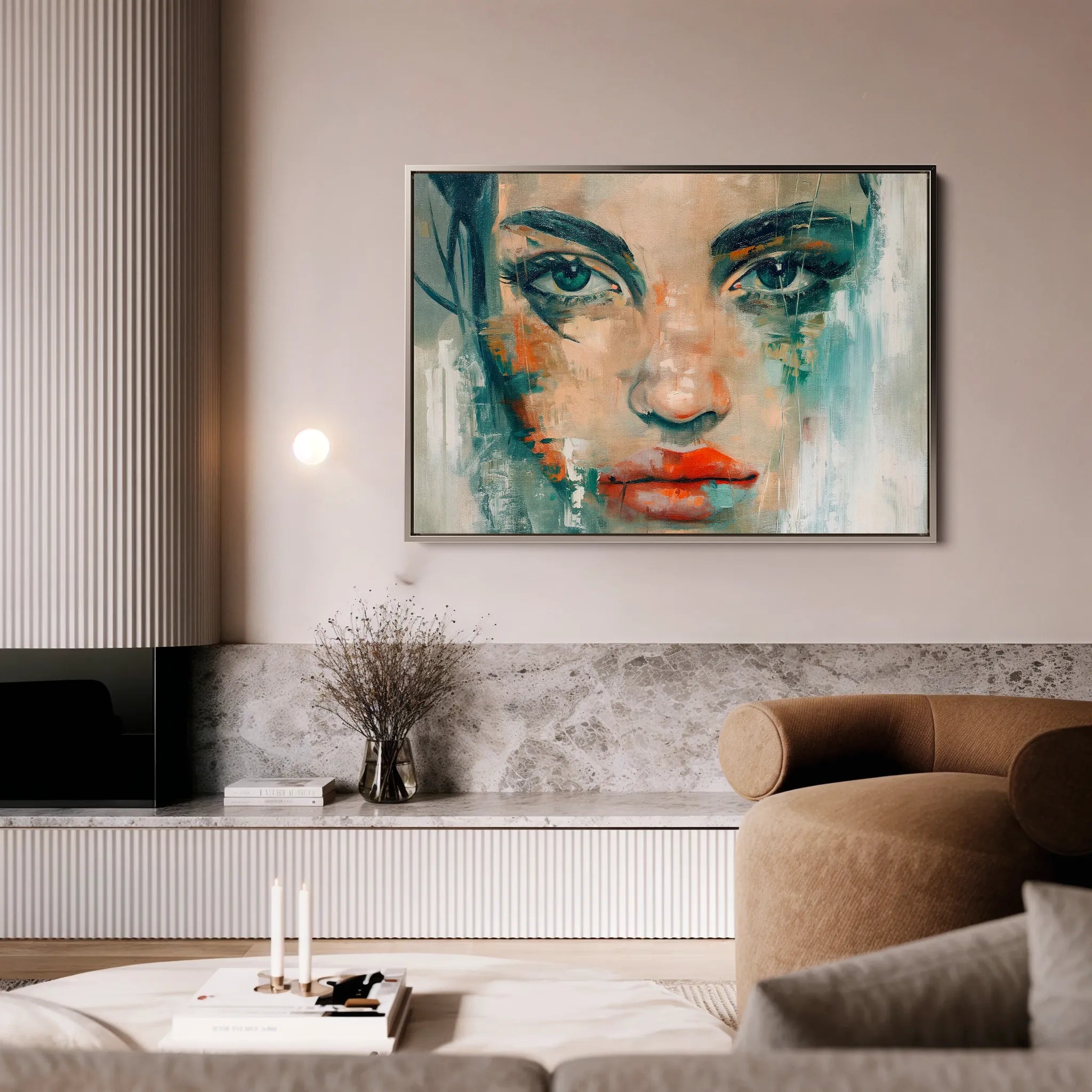 Portrait 022 Canvas Art 60 x 40 cm / Black
