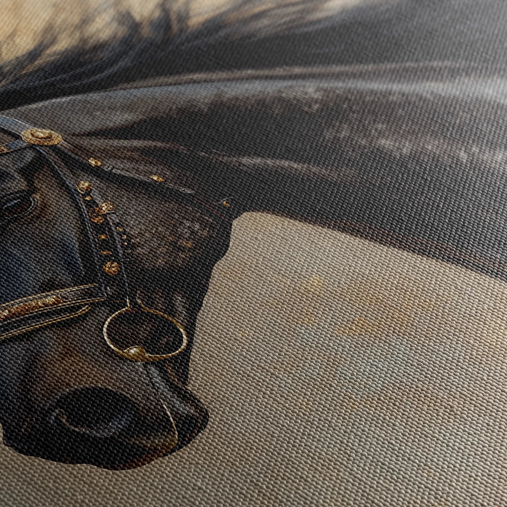 Horses 023 Canvas Art 60 x 40 cm / Black