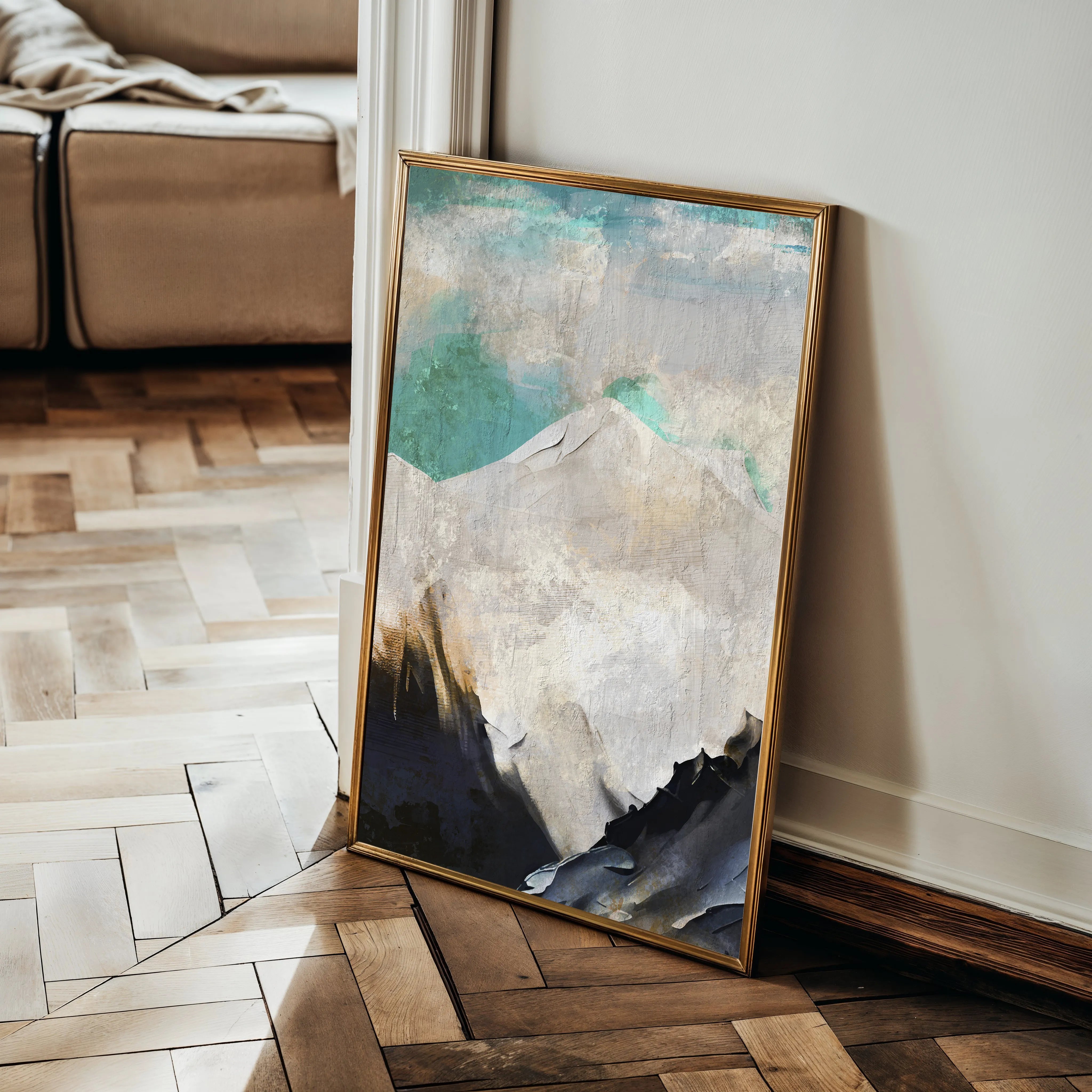 Abstract 024 Canvas Art 60 x 40 cm / Black