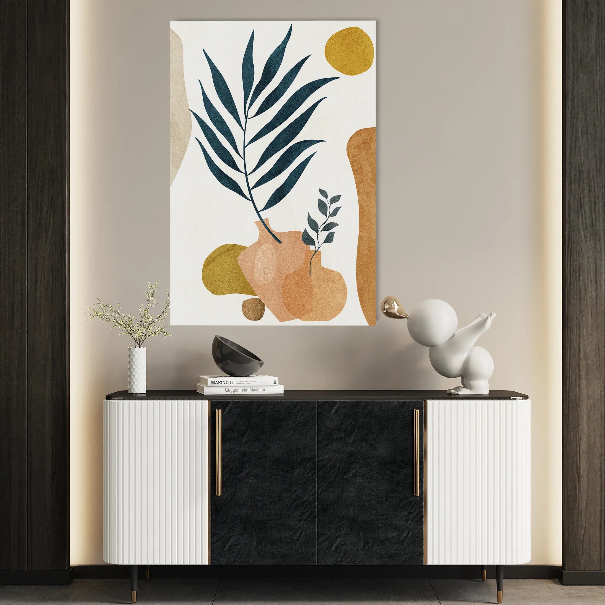 Boho 024 Canvas Art 60 x 40 cm / Black
