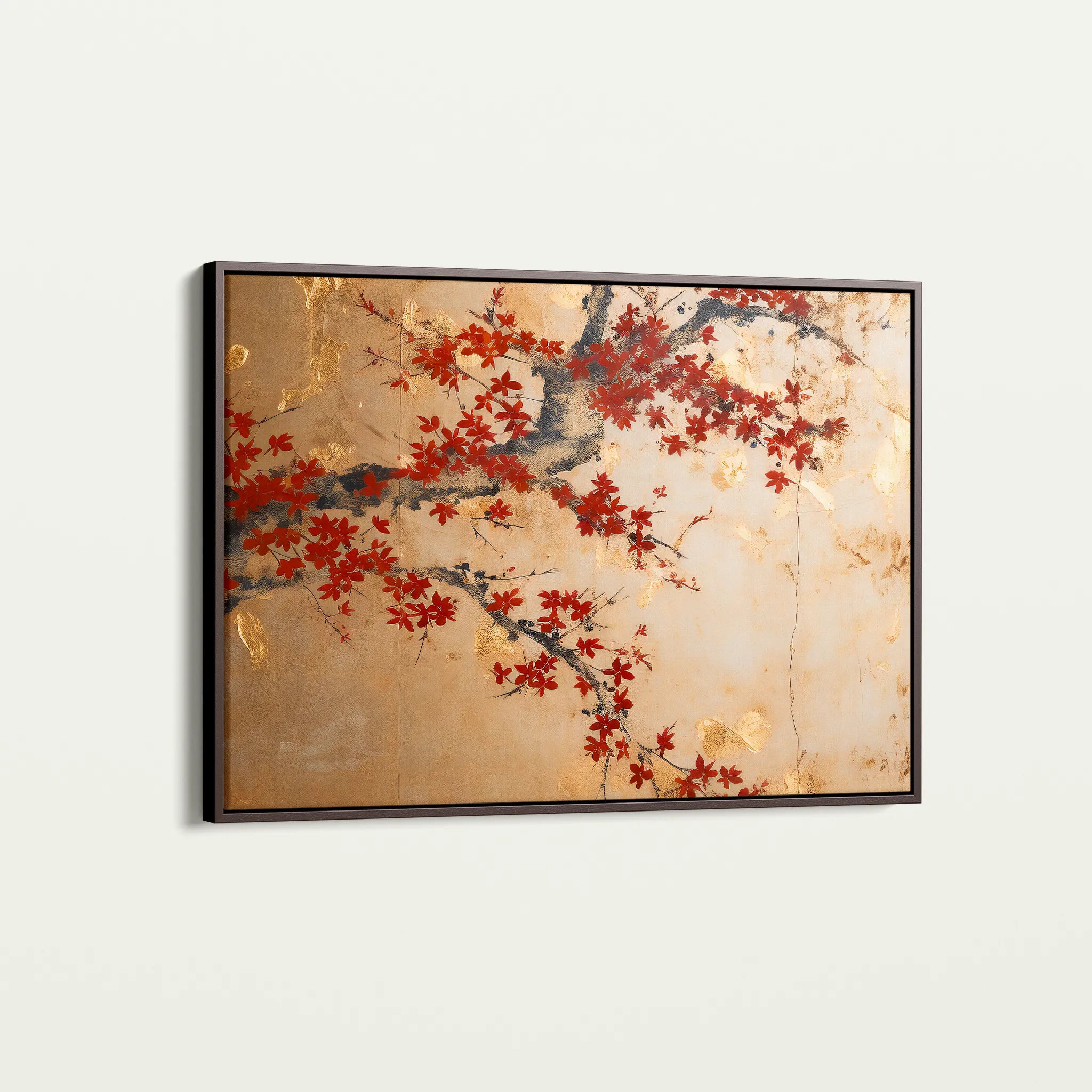 Floral 024 Canvas Art 60 x 40 cm / Black