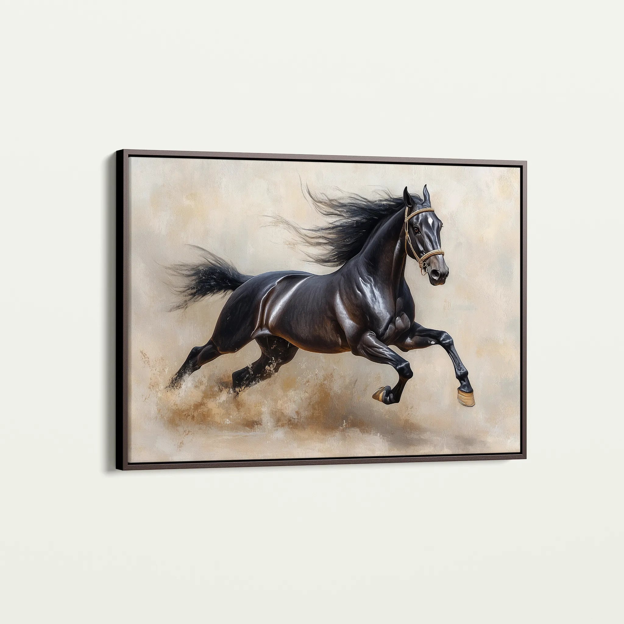 Horses 024 Canvas Art 60 x 40 cm / Black