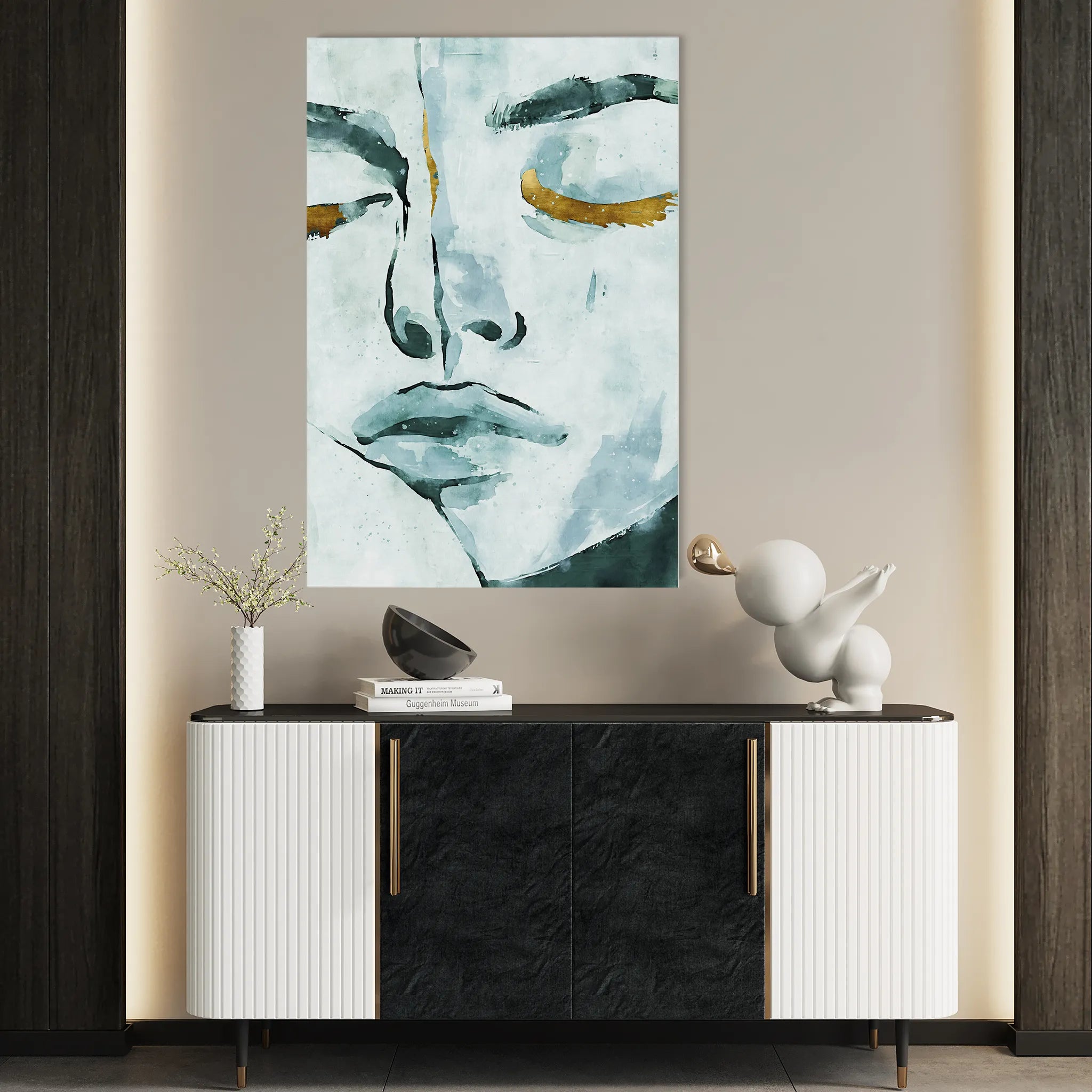 Portrait 024 Canvas Art 60 x 40 cm / Black