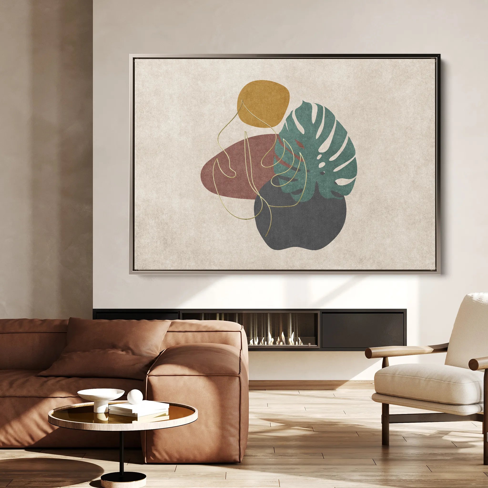 Boho 025 Canvas Art 60 x 40 cm / Black
