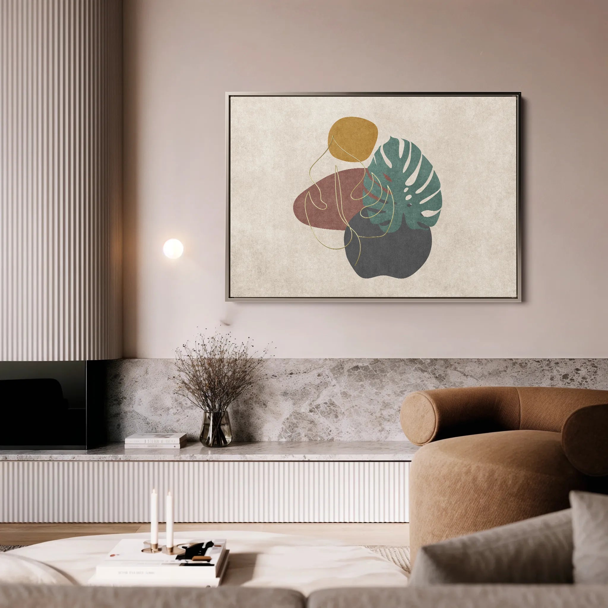 Boho 025 Canvas Art 60 x 40 cm / Black