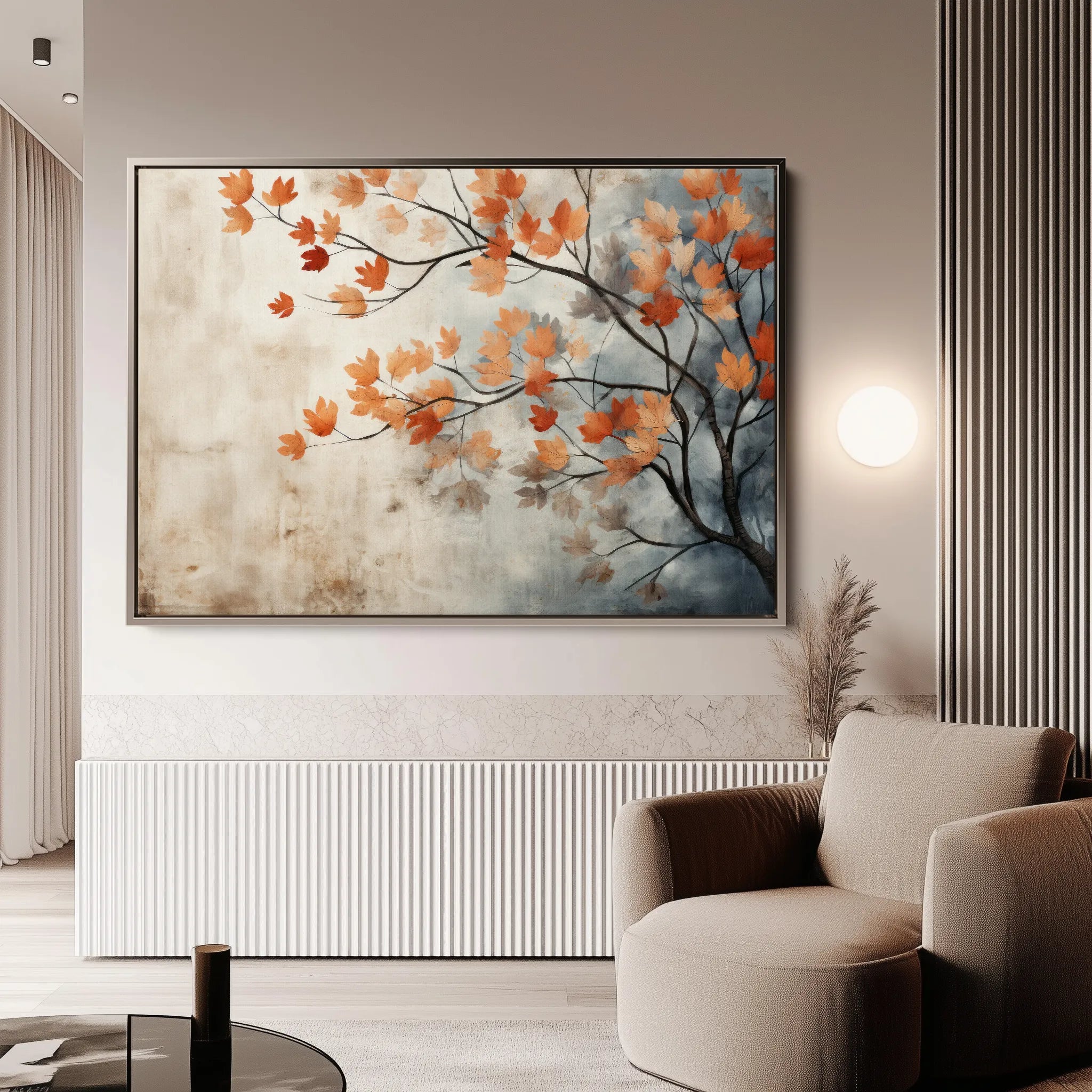 Floral 025 Canvas Art 60 x 40 cm / Black