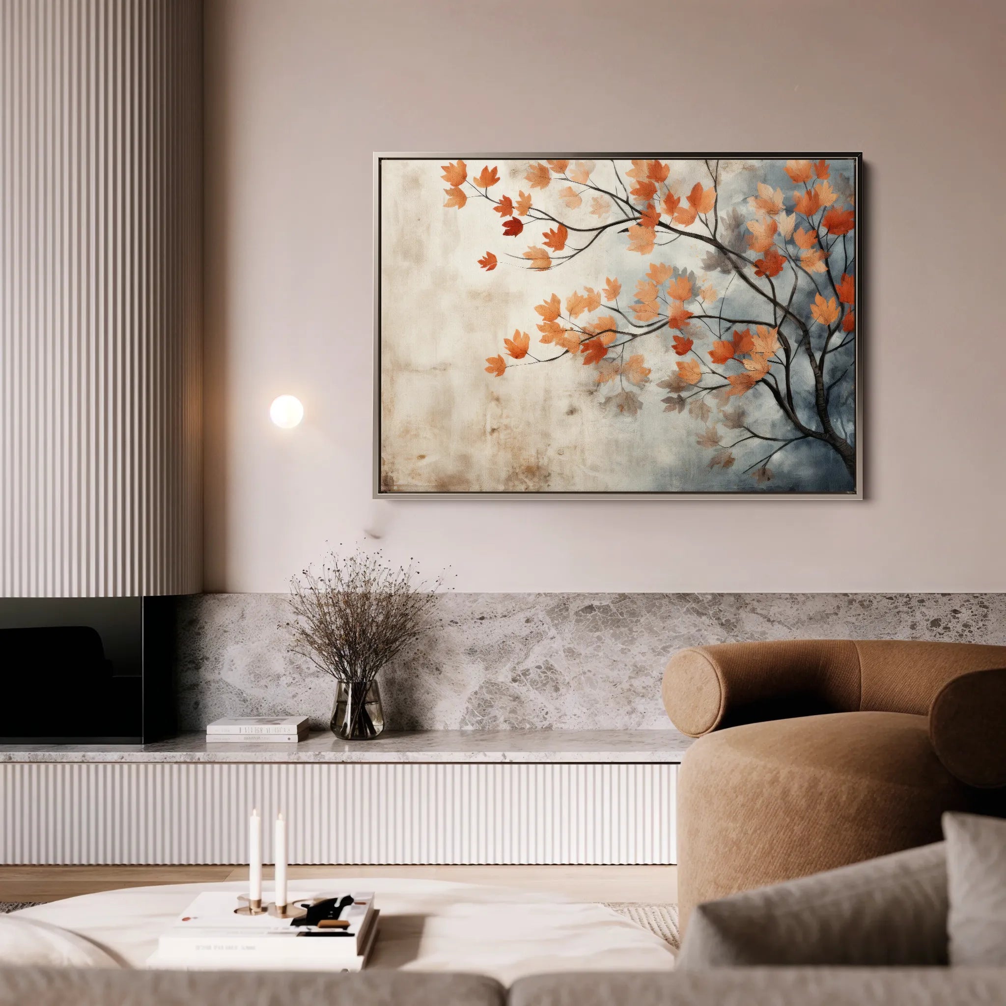Floral 025 Canvas Art 60 x 40 cm / Black