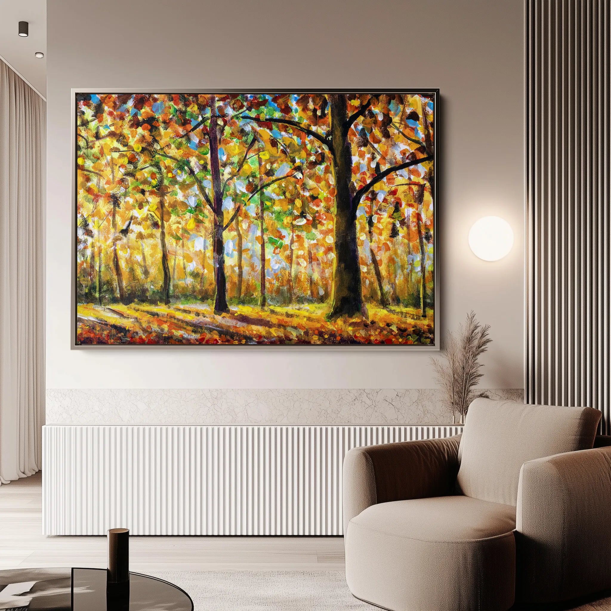 Landscape 025 Canvas Art 60 x 40 cm / Black