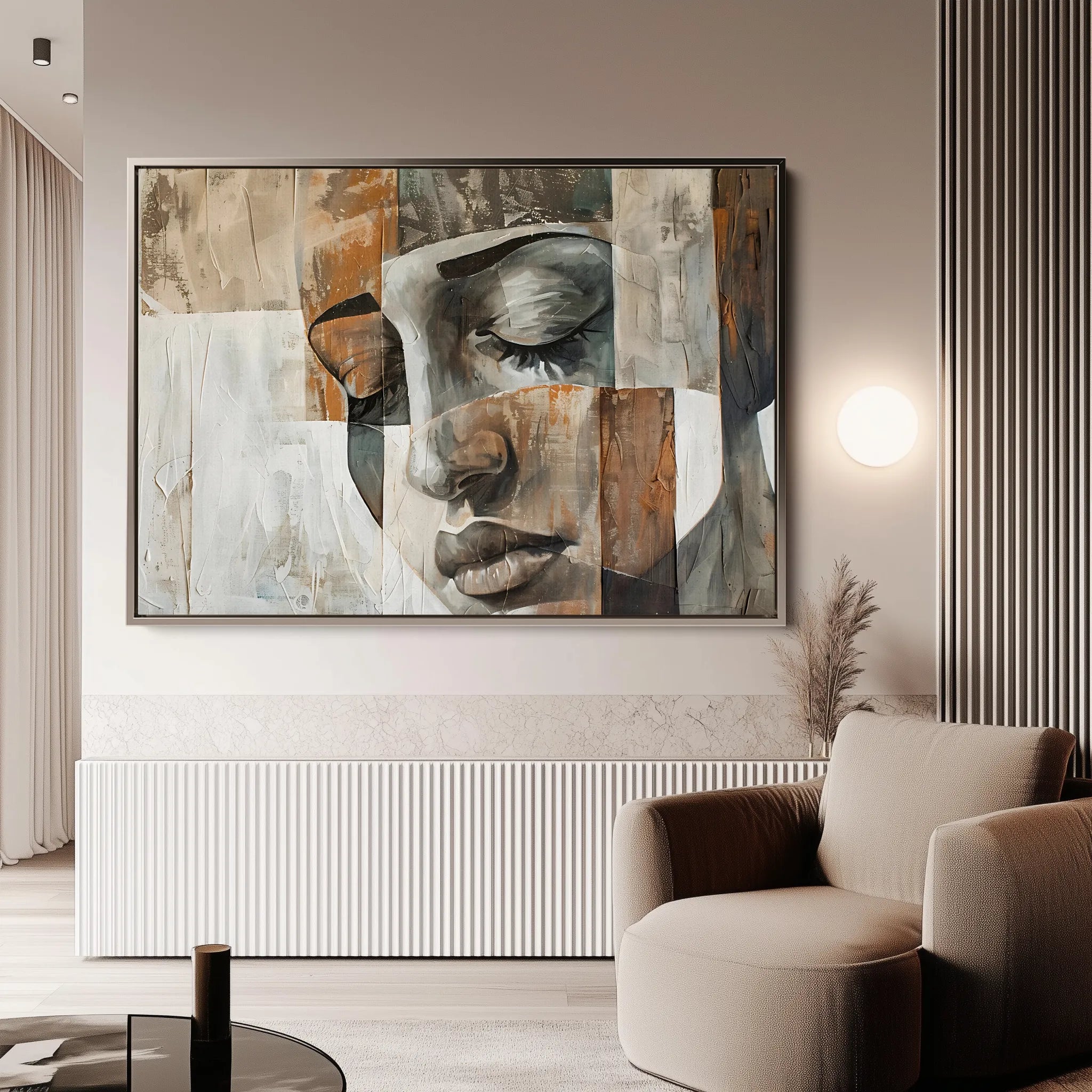Portrait 025 Canvas Art 60 x 40 cm / Black