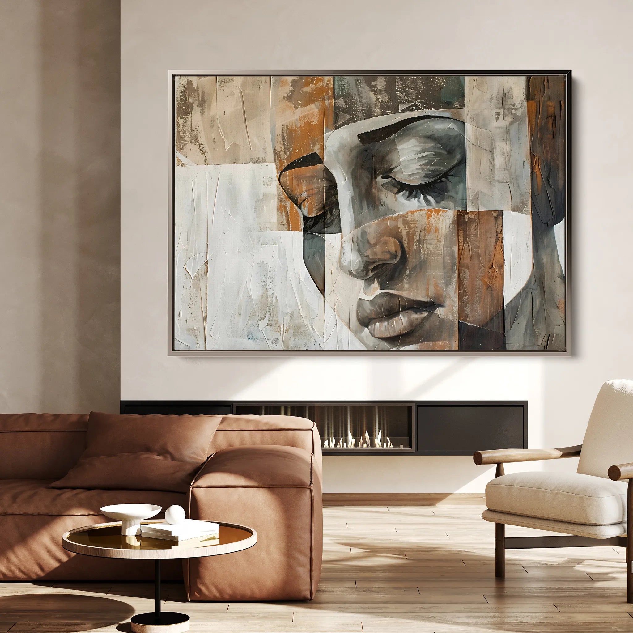 Portrait 025 Canvas Art 60 x 40 cm / Black