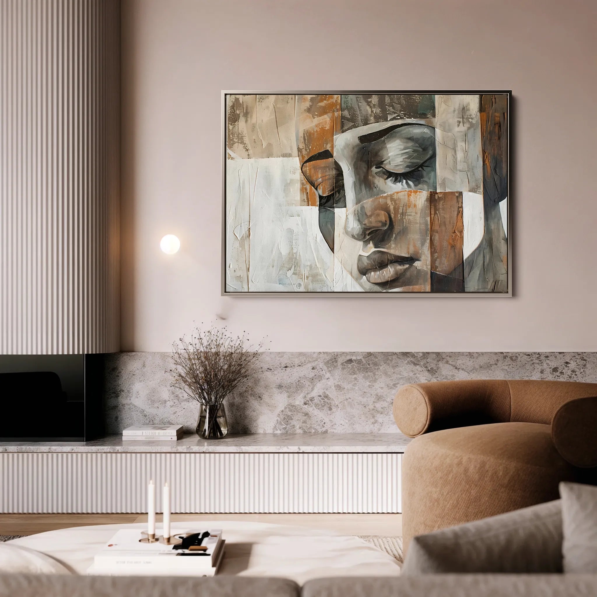 Portrait 025 Canvas Art 60 x 40 cm / Black