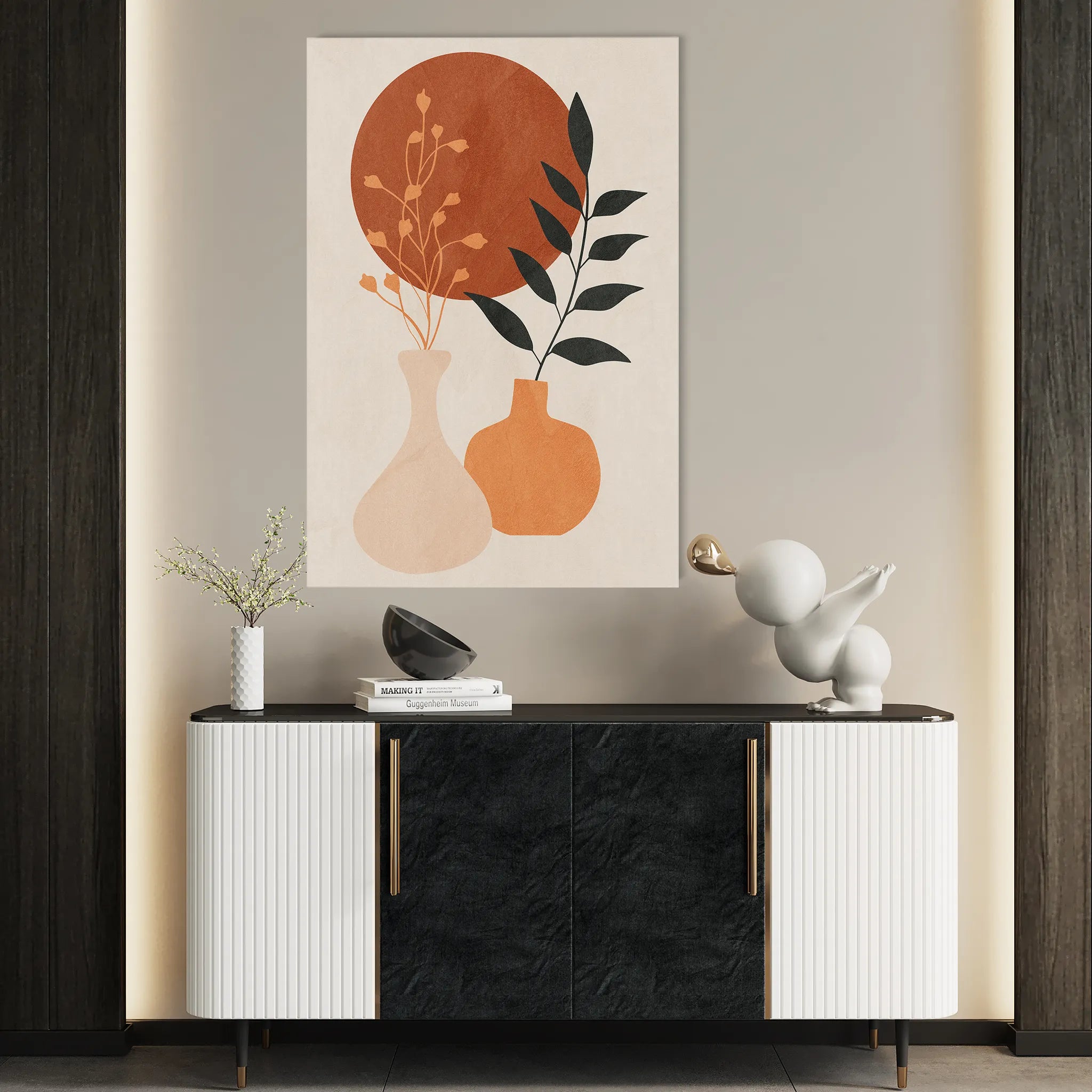 Boho 026 Canvas Art 60 x 40 cm / Black