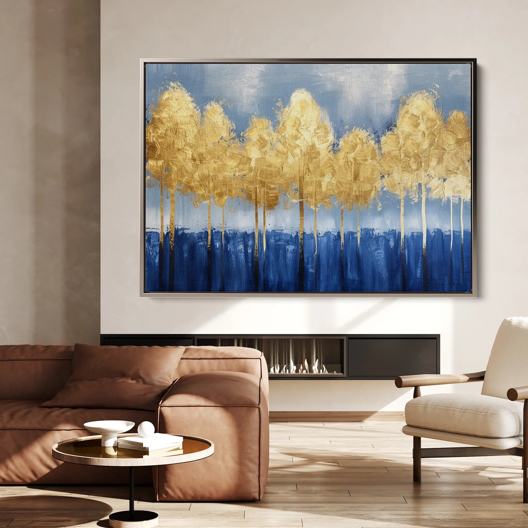 Floral 026 Canvas Art 60 x 40 cm / Black