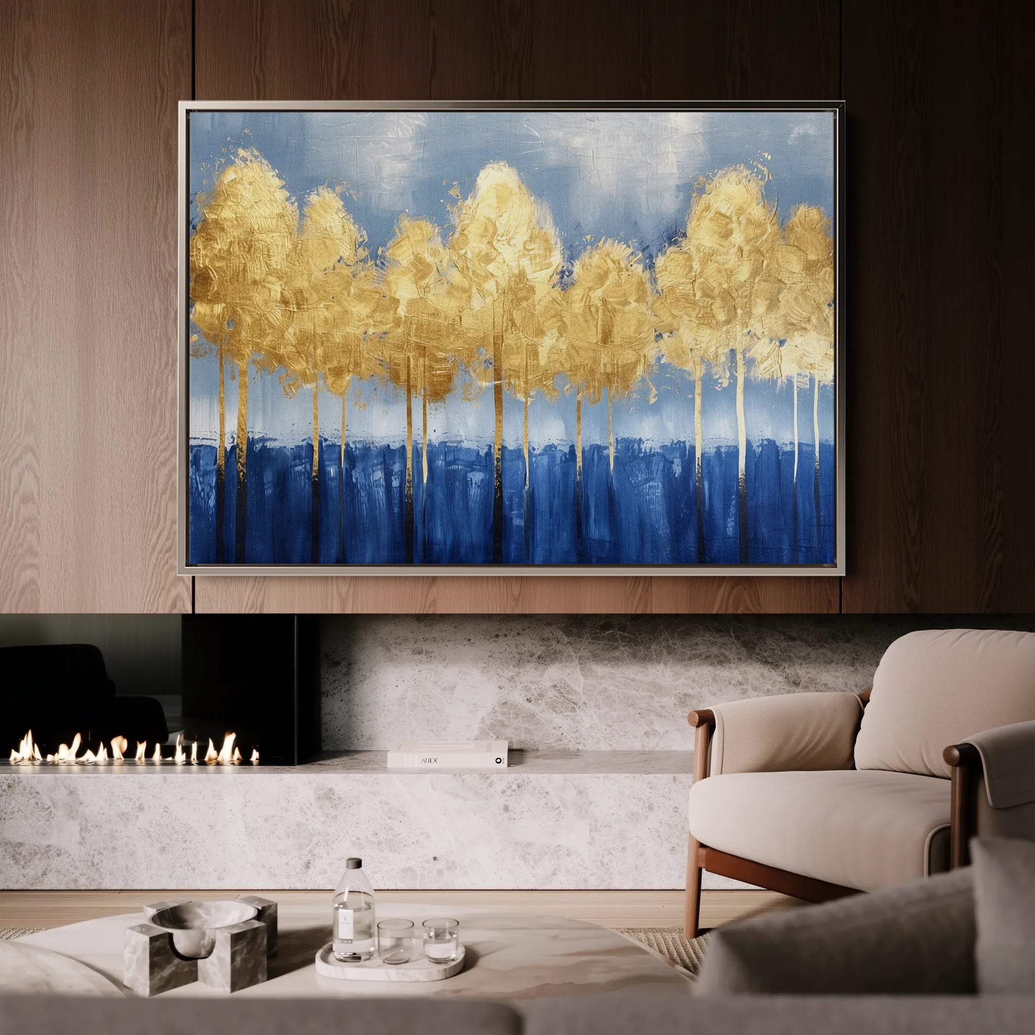 Floral 026 Canvas Art 60 x 40 cm / Black
