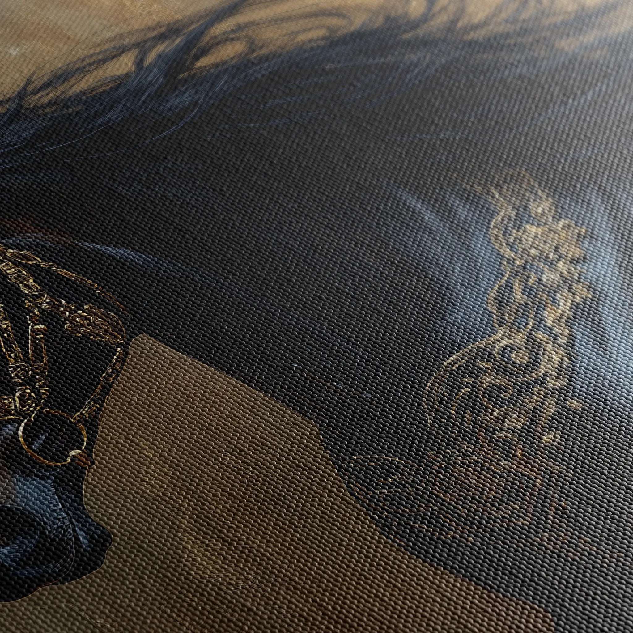 Horses 026 Canvas Art 60 x 40 cm / Black