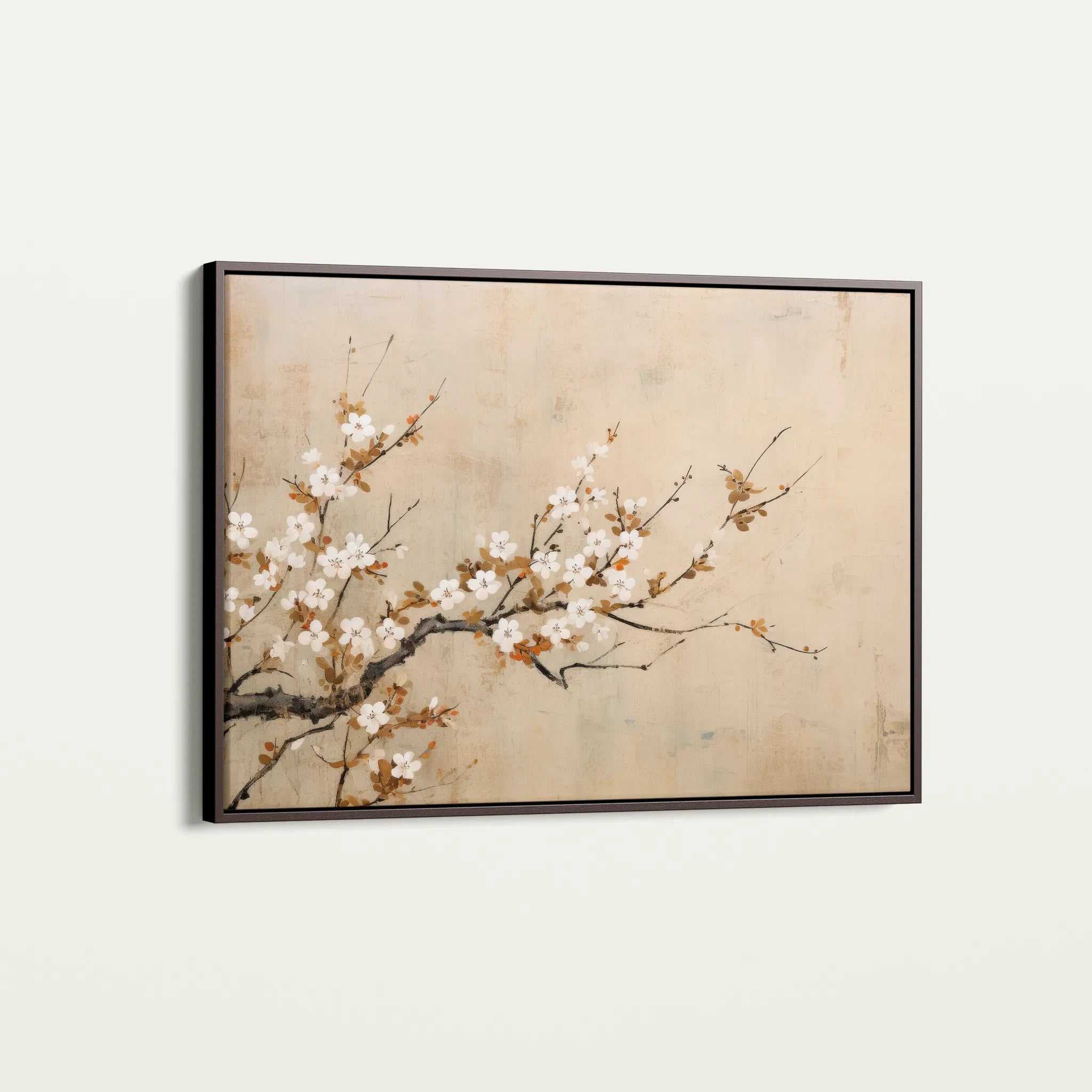 Floral 027 Canvas Art 60 x 40 cm / Black