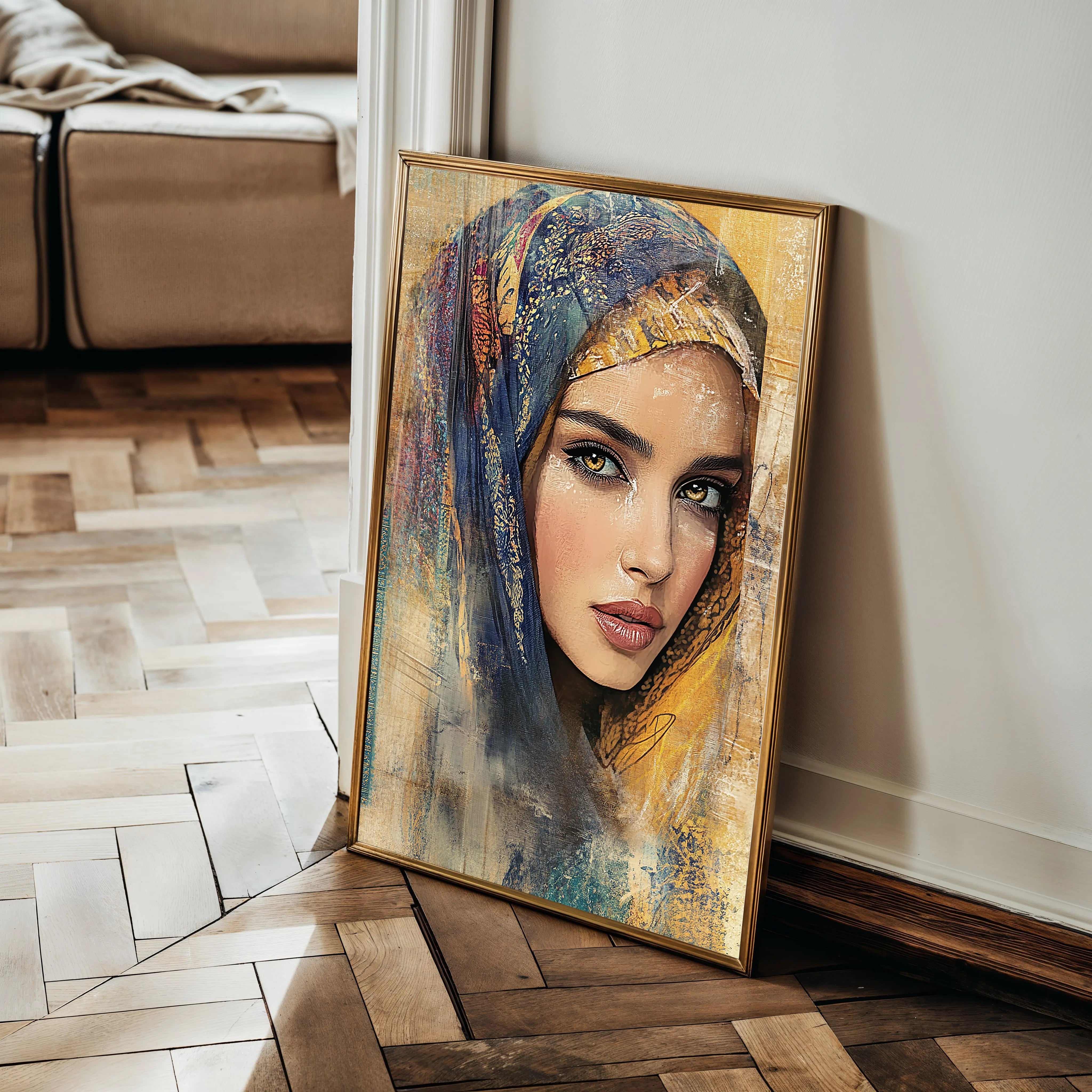 Portrait 027 Canvas Art 60 x 40 cm / Black