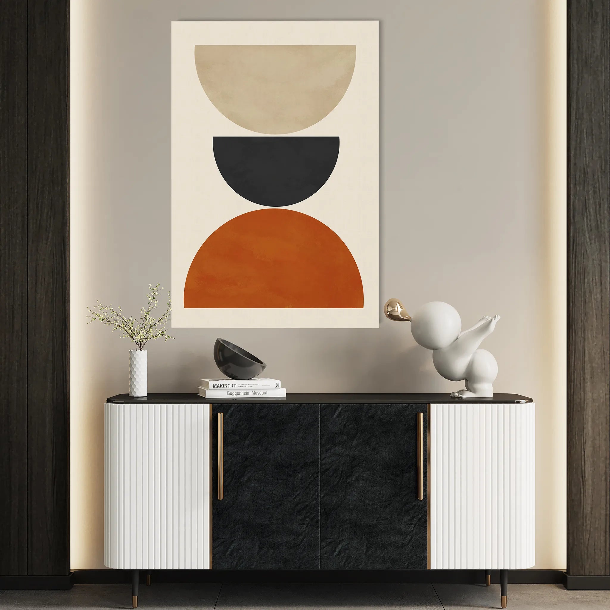 Boho 028 Canvas Art 60 x 40 cm / Black