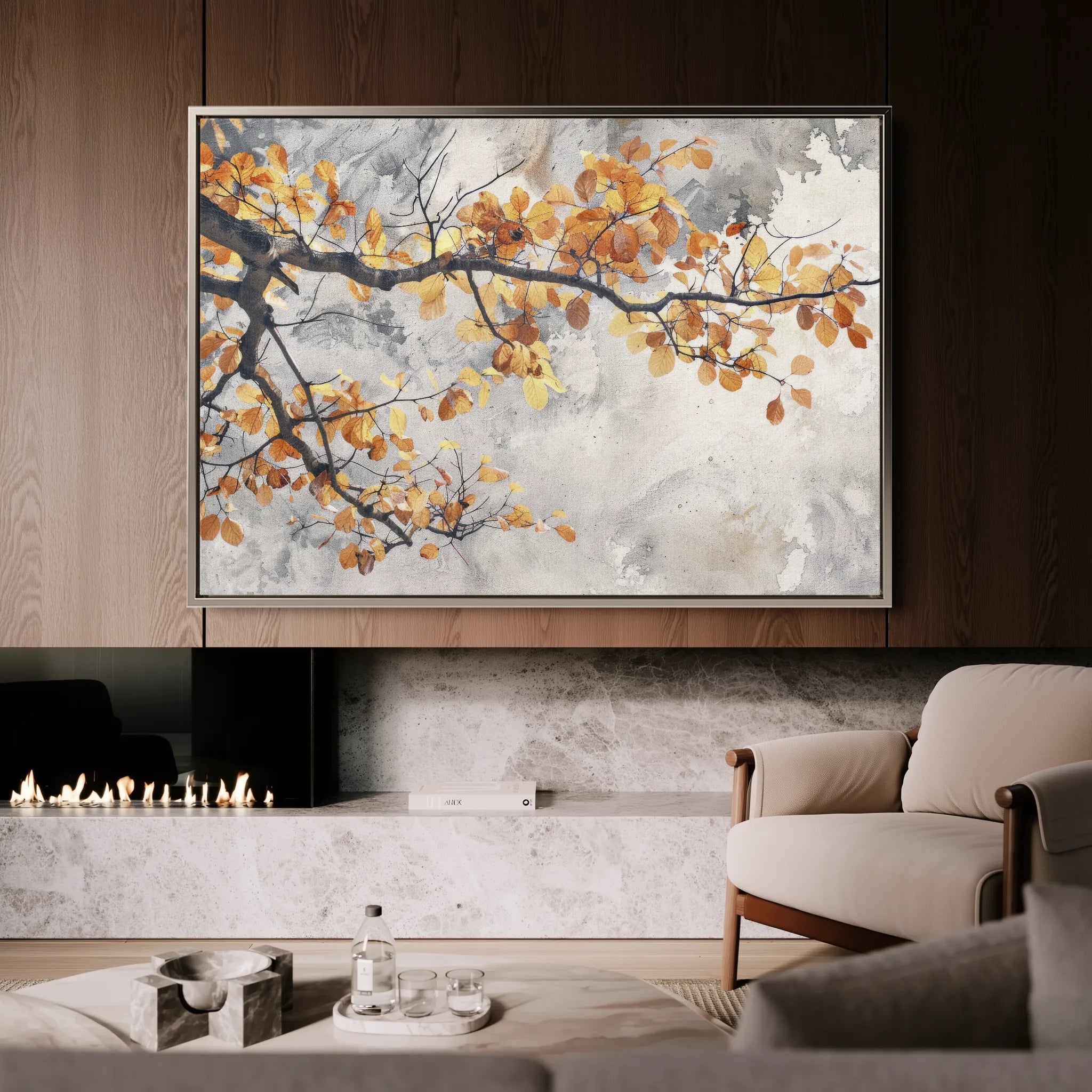 Floral 028 Canvas Art 60 x 40 cm / Black