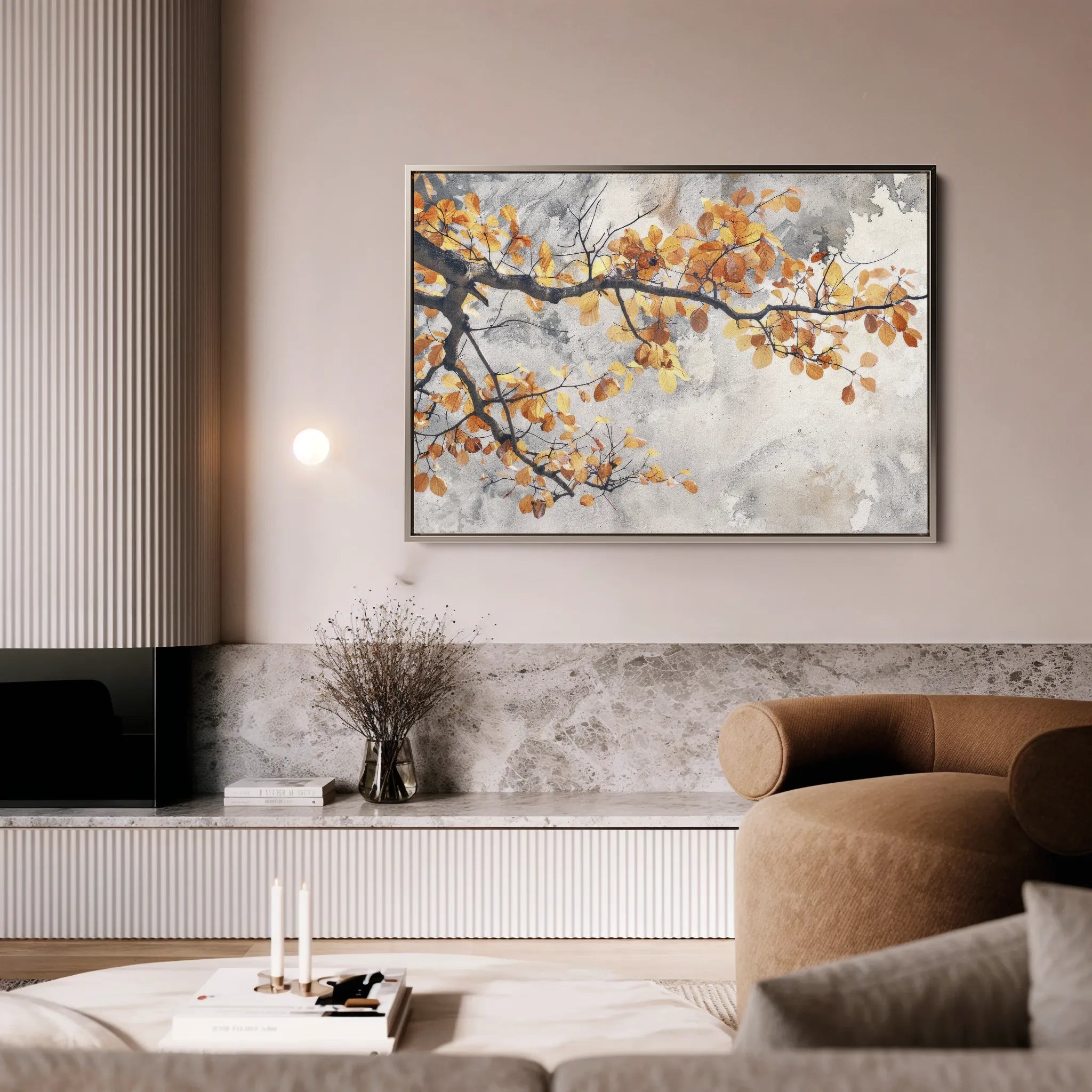 Floral 028 Canvas Art 60 x 40 cm / Black