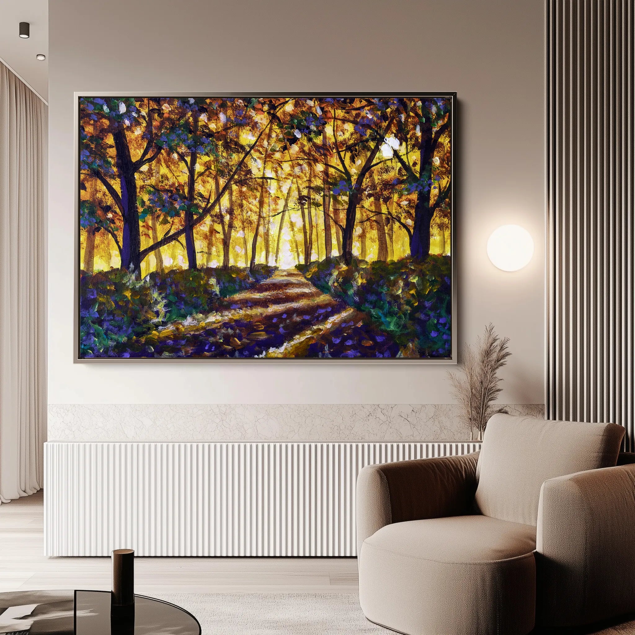 Landscape 028 Canvas Art 60 x 40 cm / Black