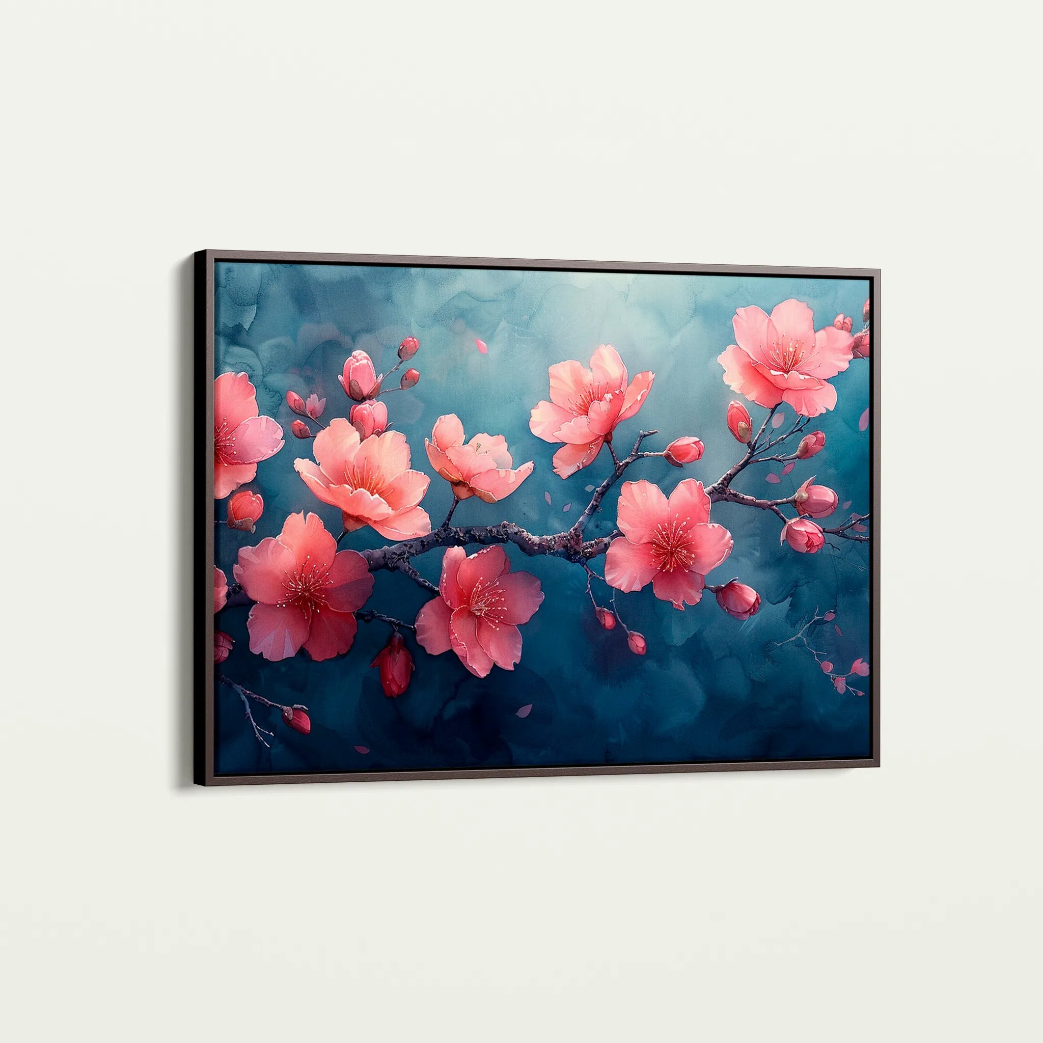 Floral 029 Canvas Art 60 x 40 cm / Black